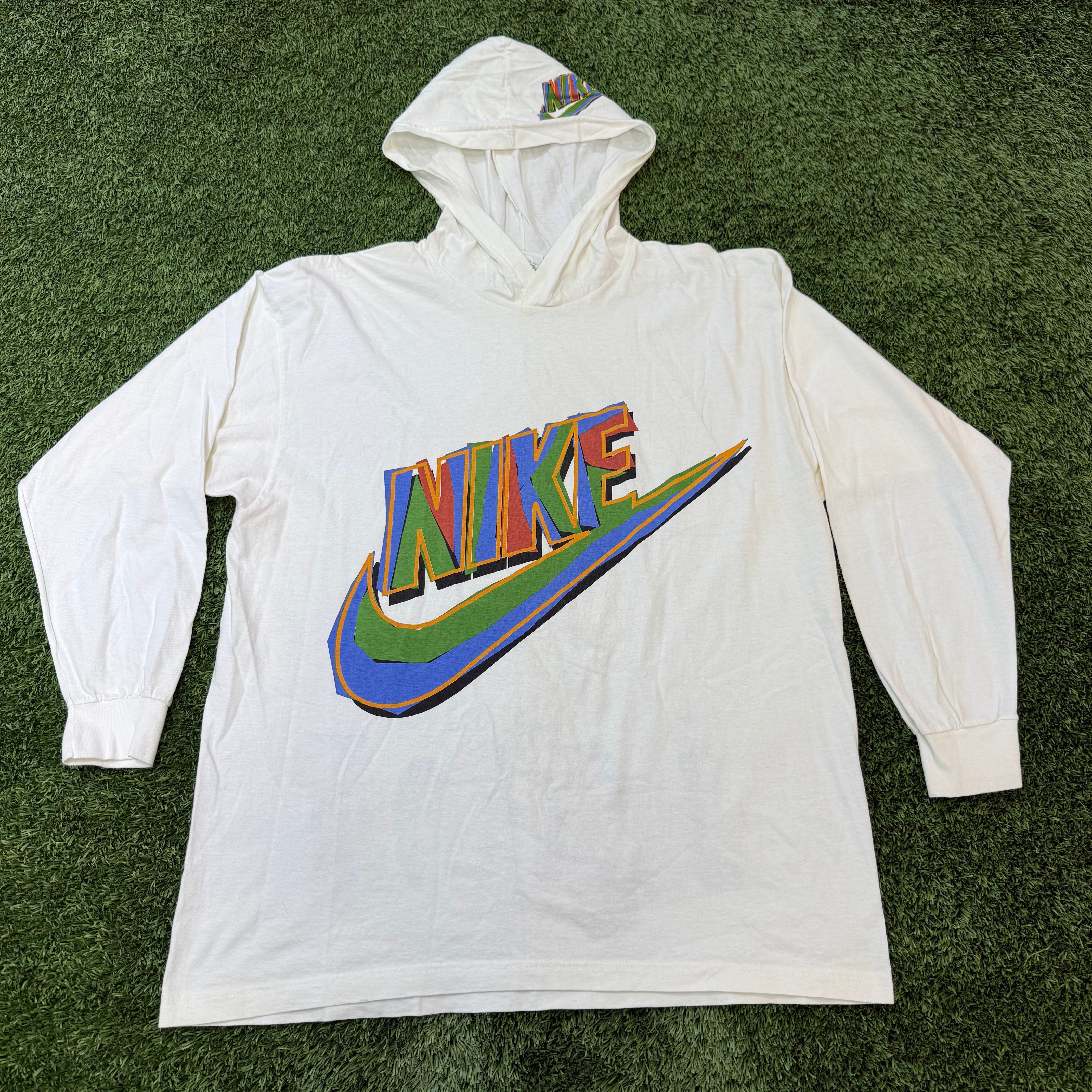 Nike Vintage 'Just Do It' White Sweatshirt, XL