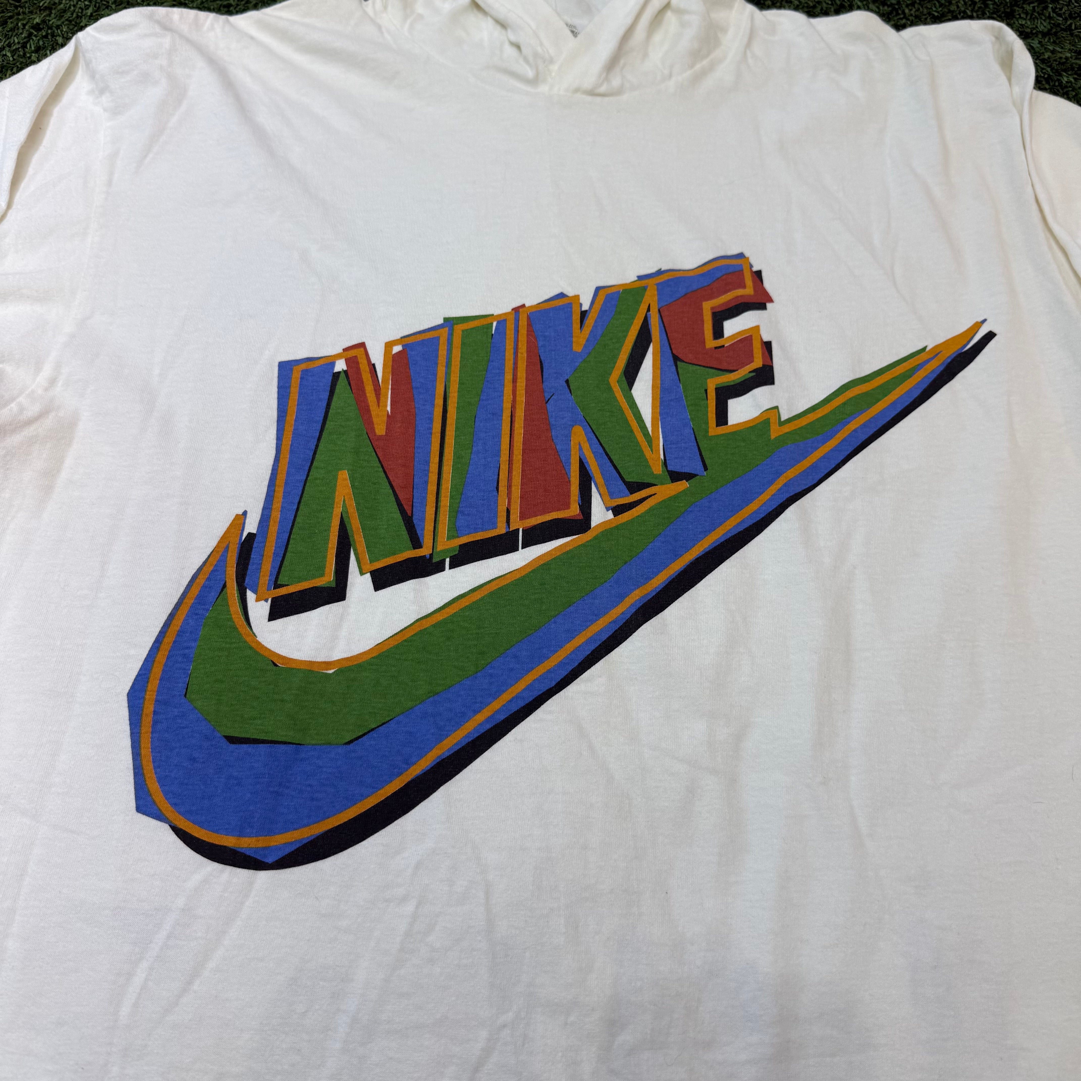 Nike Vintage 'Just Do It' White Sweatshirt, XL