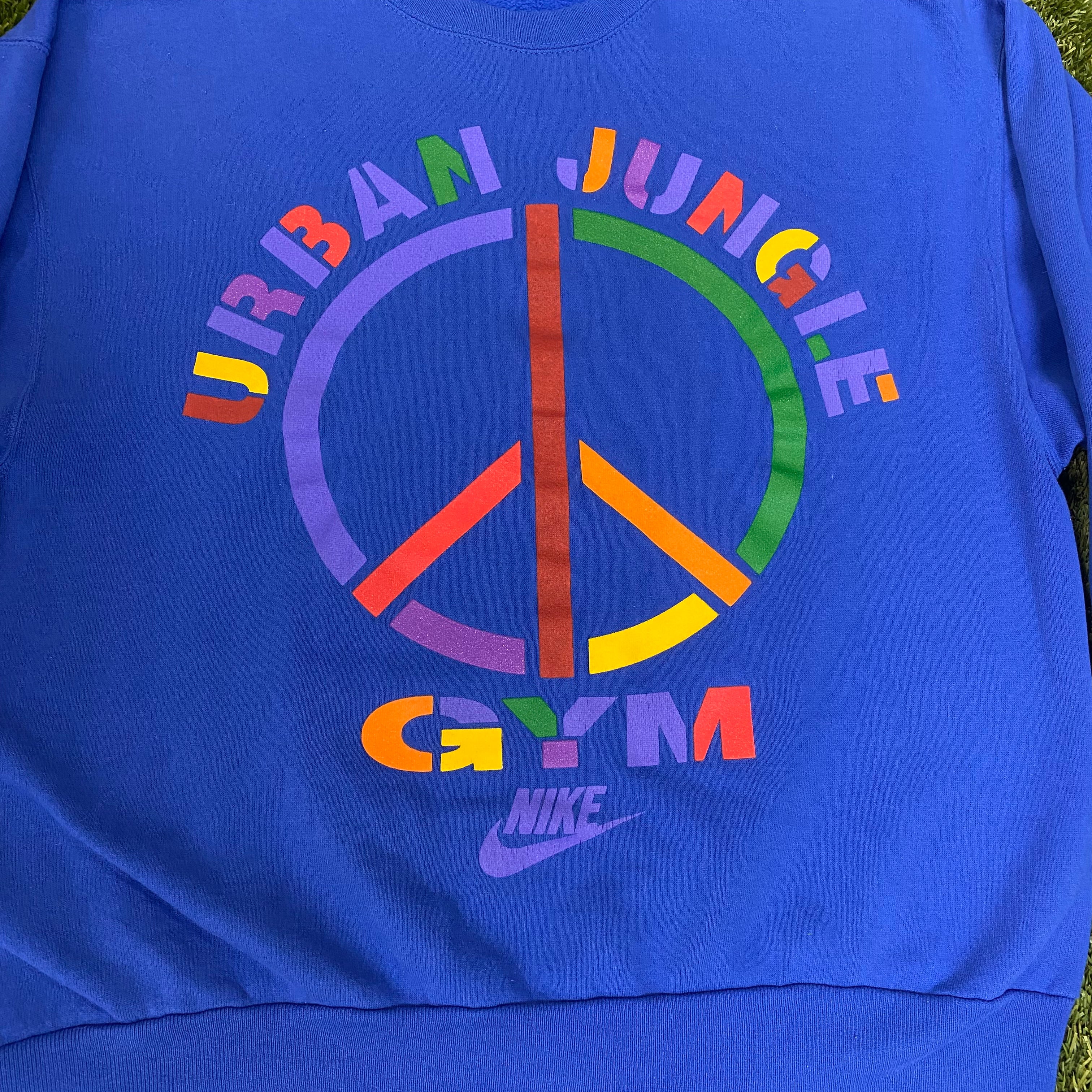 Nike Vintage Urban Jungle Blue Crewneck, L