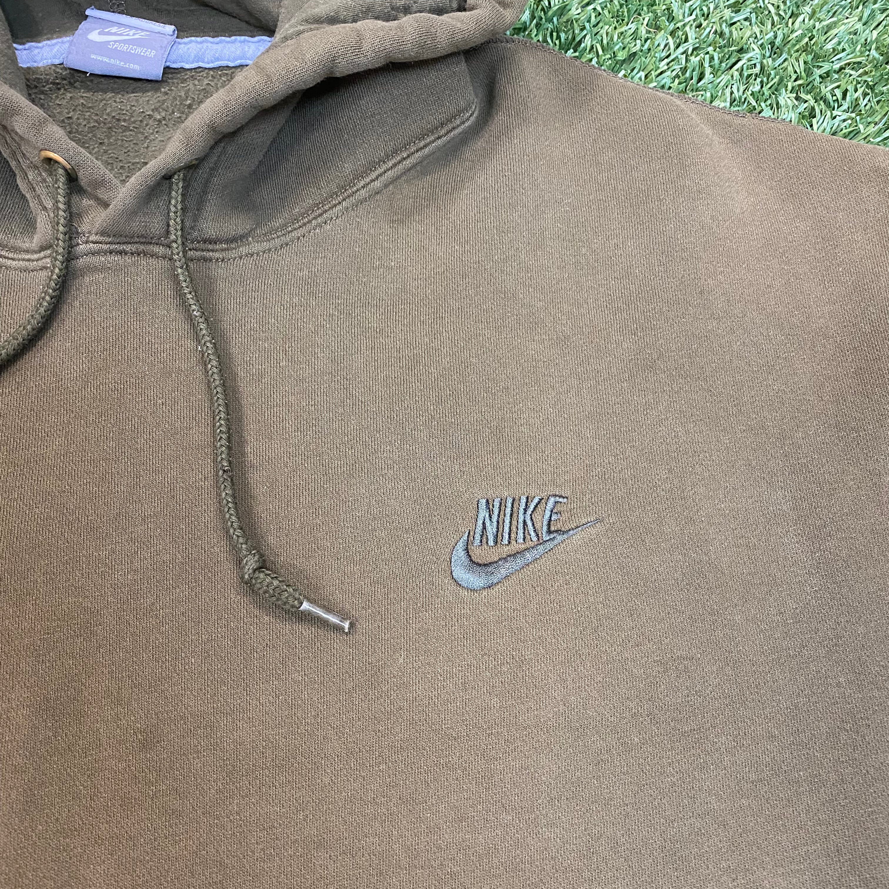 Nike Vintage Olive Green Hoodie, XL