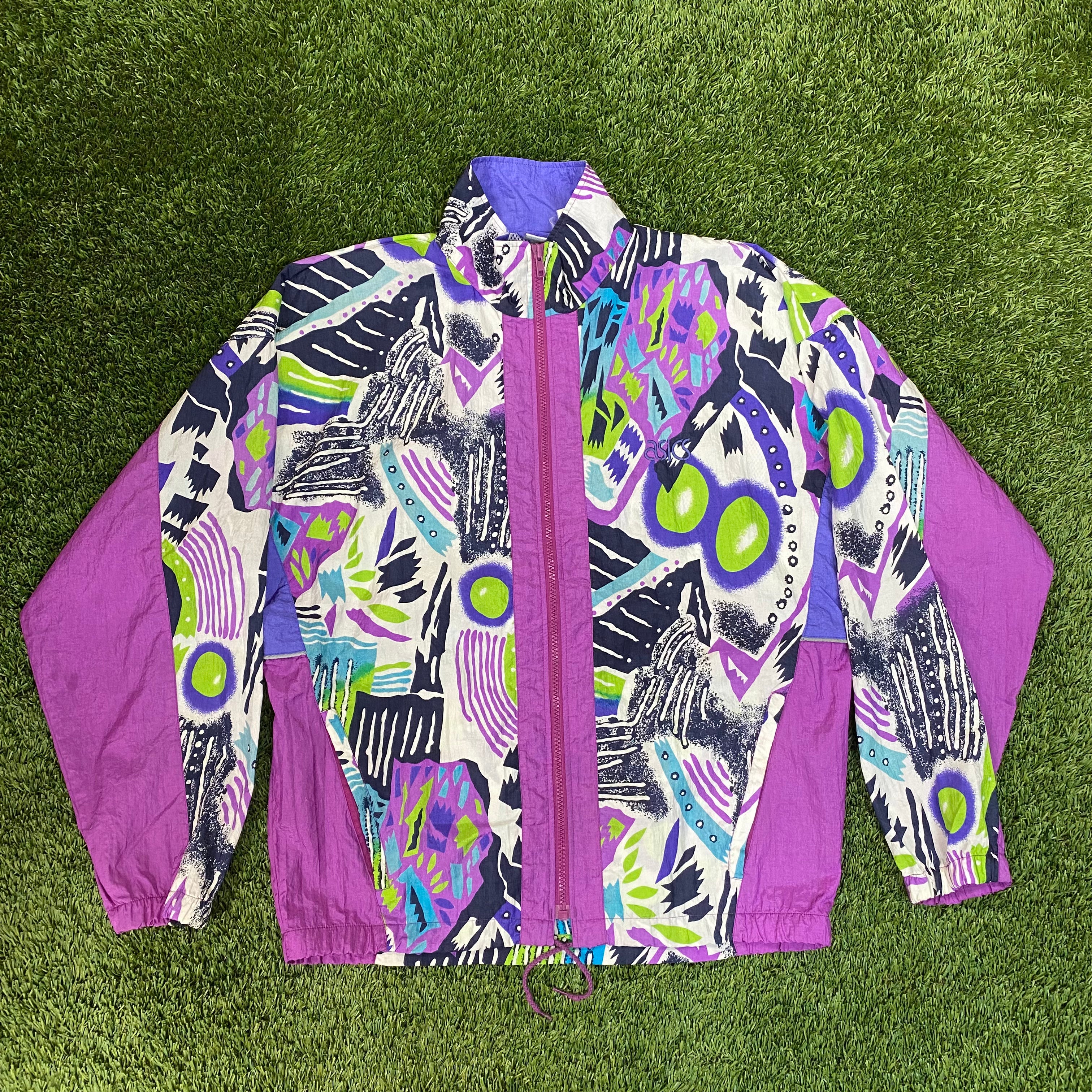 Vintage Asics Multicolored Windbreaker, L