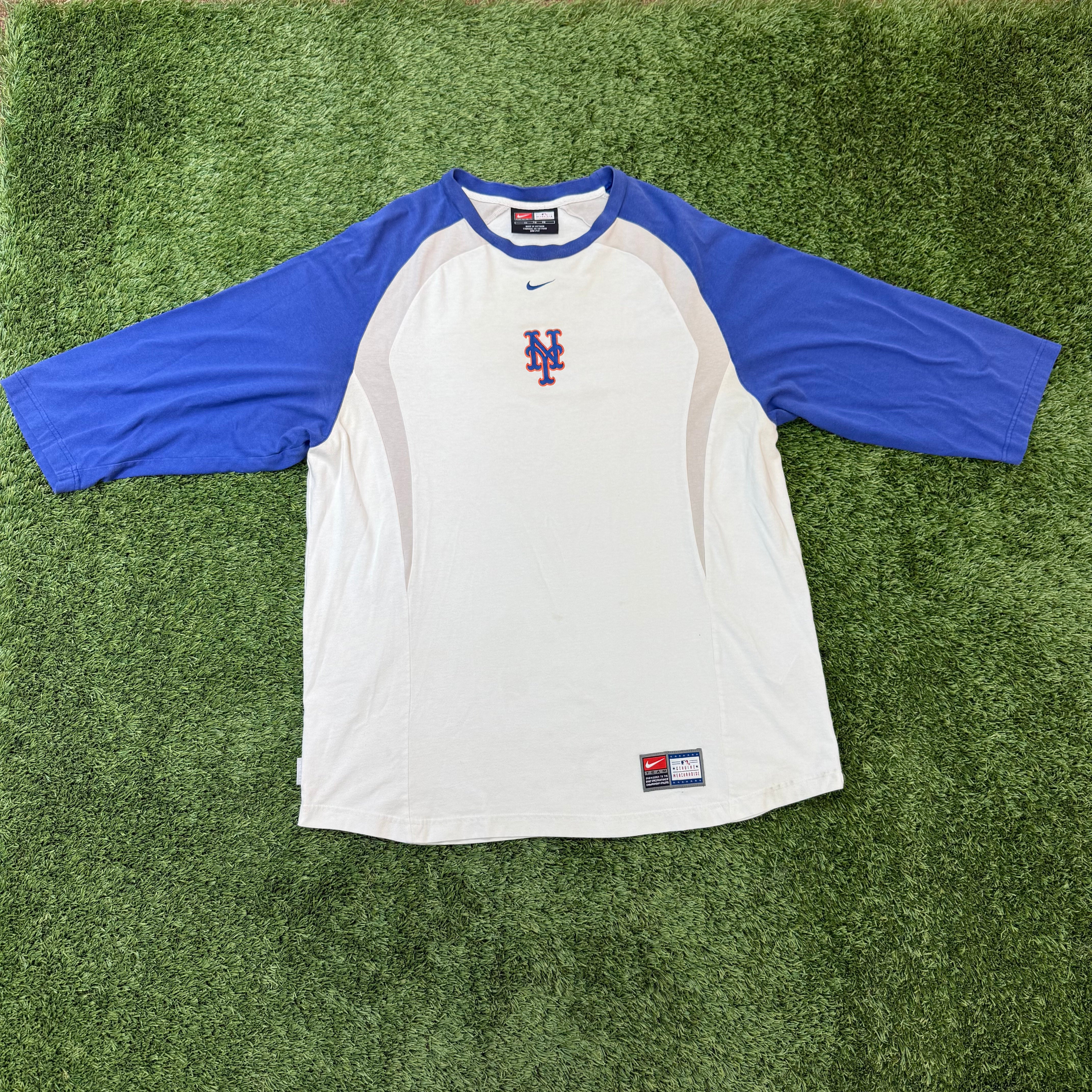 Vintage Nike New York Mets 3/4 Sleeve Shirt, XL
