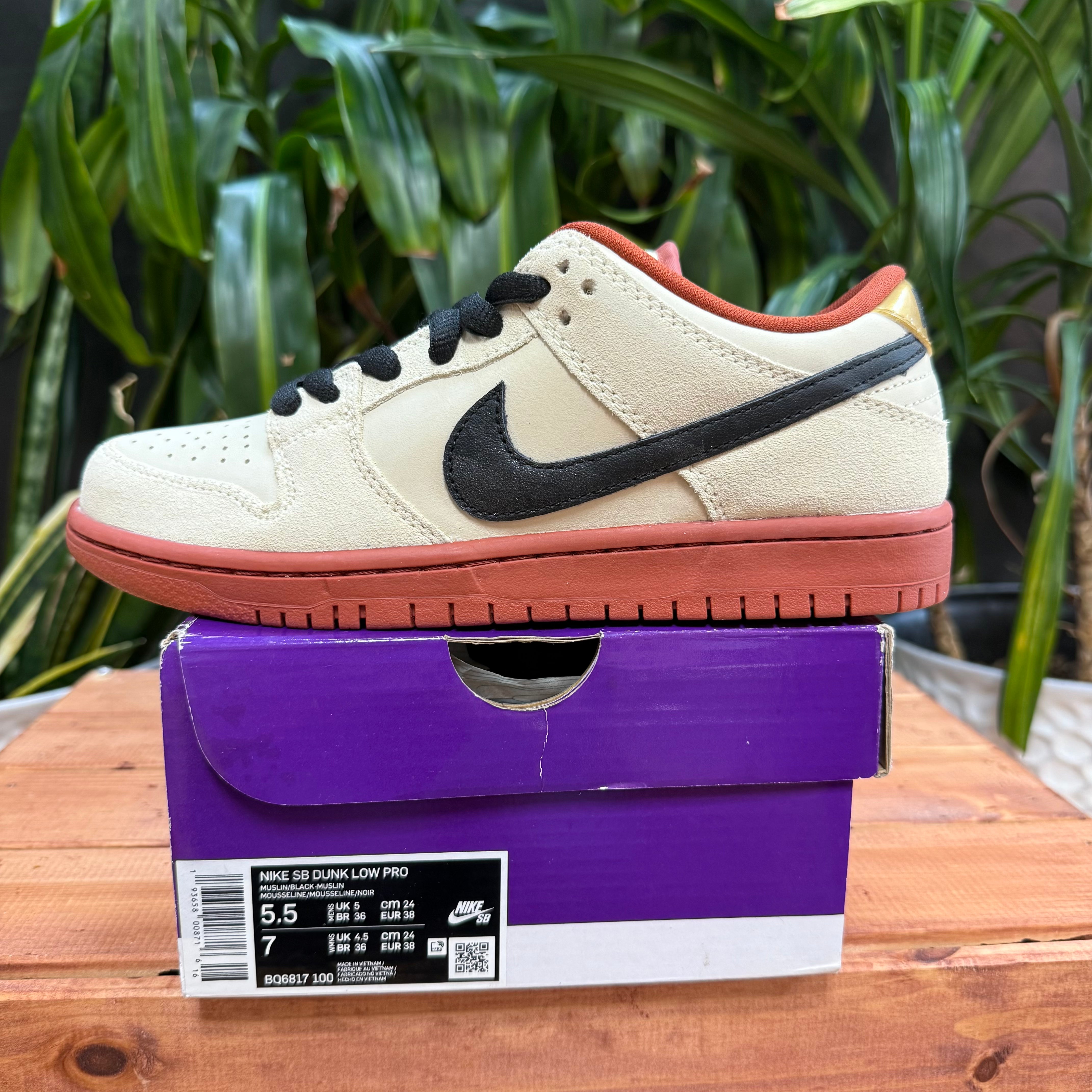 Nike SB Dunk Low ProHennessy 'Muslin', Mens 5.5, W7