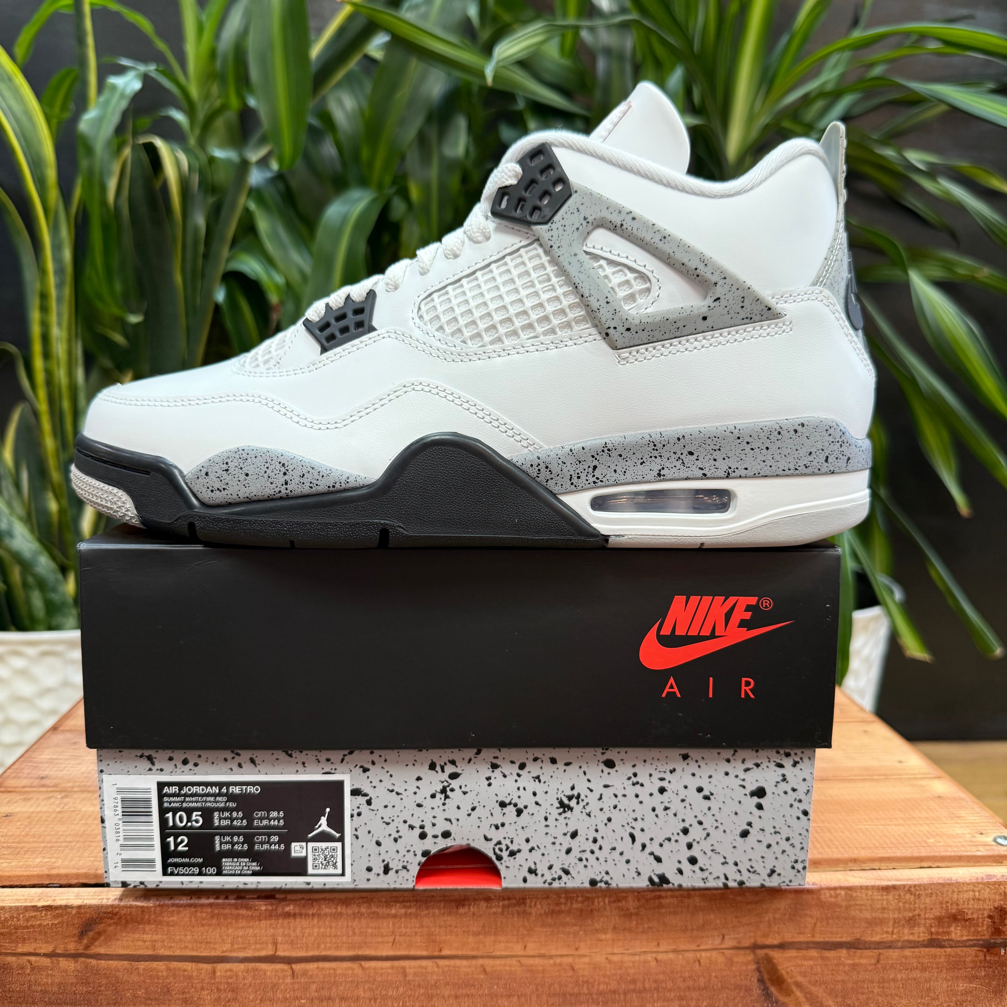 Jordan 4 Retro White Cement Mens 10.5, W12
