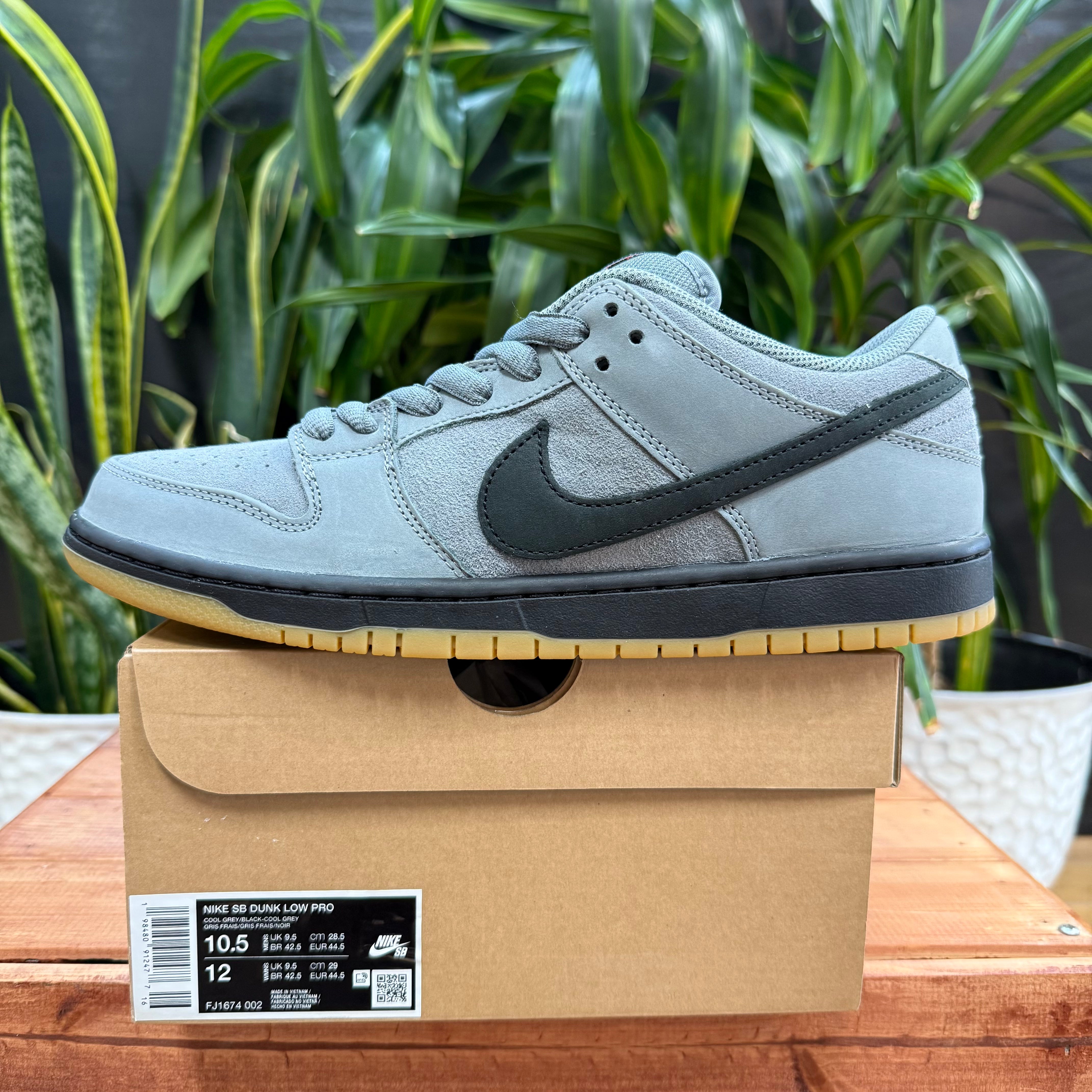 Nike SB Dunk Low Pro 'Cool Grey', Mens 10.5, W12