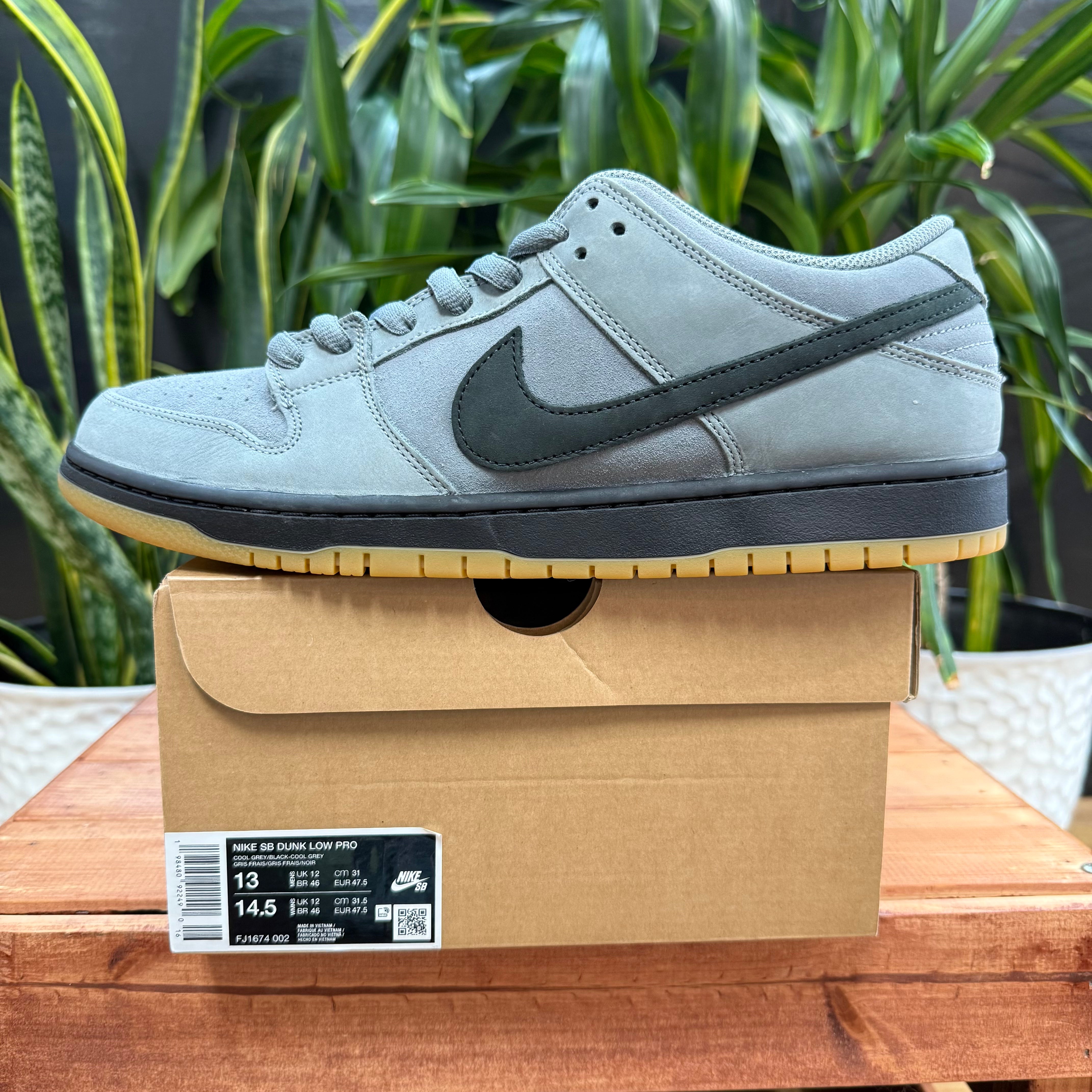 Nike SB Dunk Low Pro 'Cool Grey', Mens 13