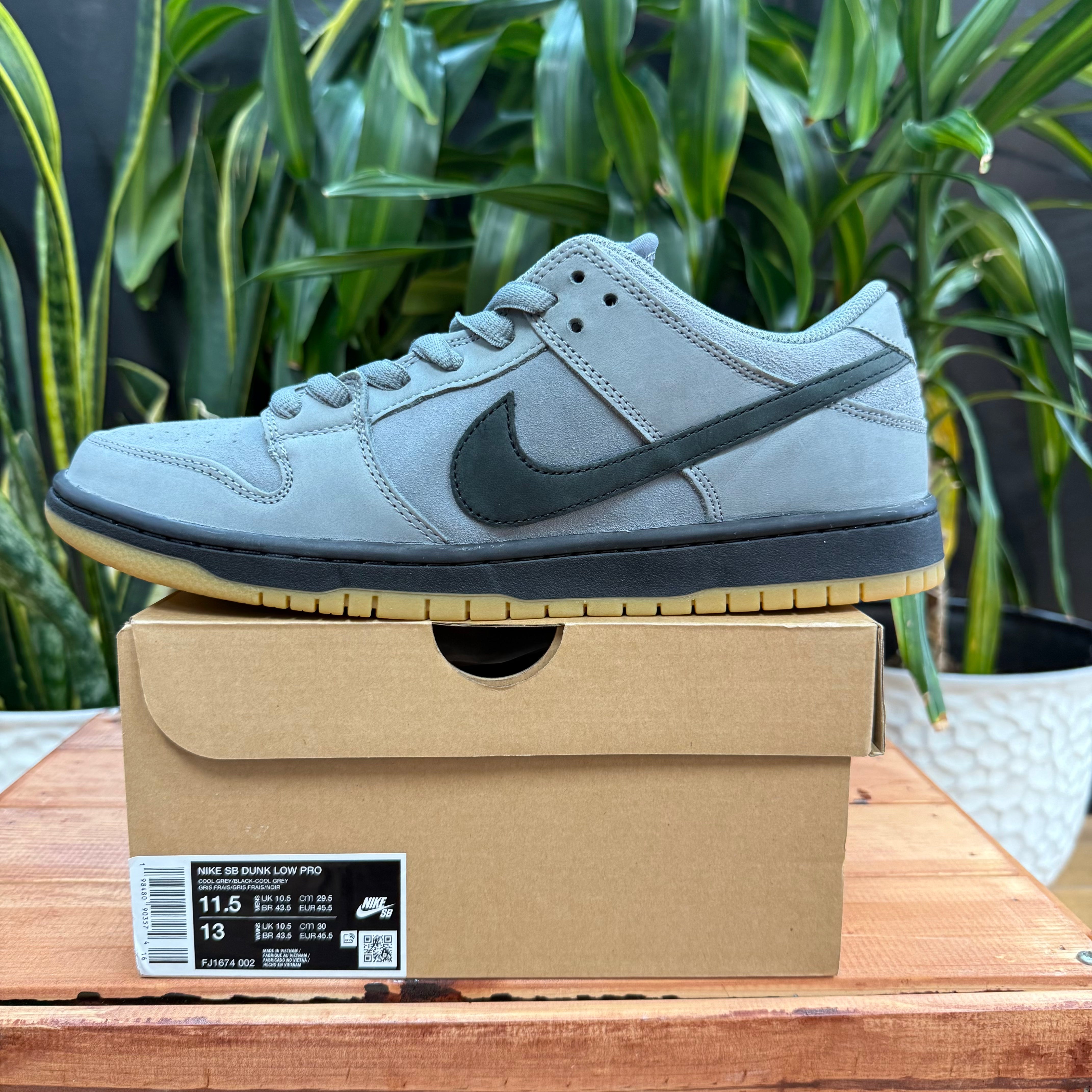 Nike SB Dunk Low Pro 'Cool Grey', Mens 11.5, W13