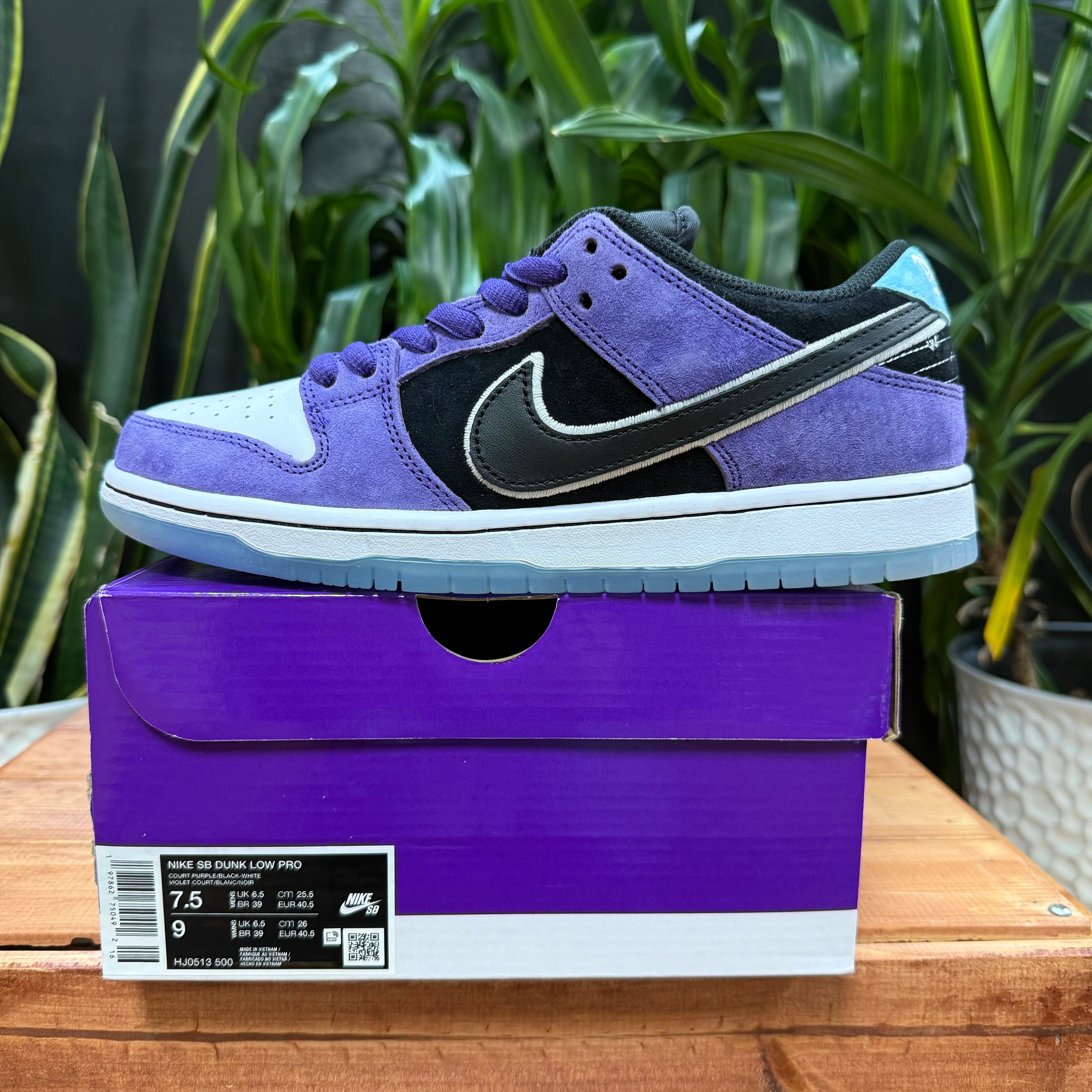 Haley Wilson x Nike SB Dunk Low ‘Court Purple’, Mens 7.5, W9