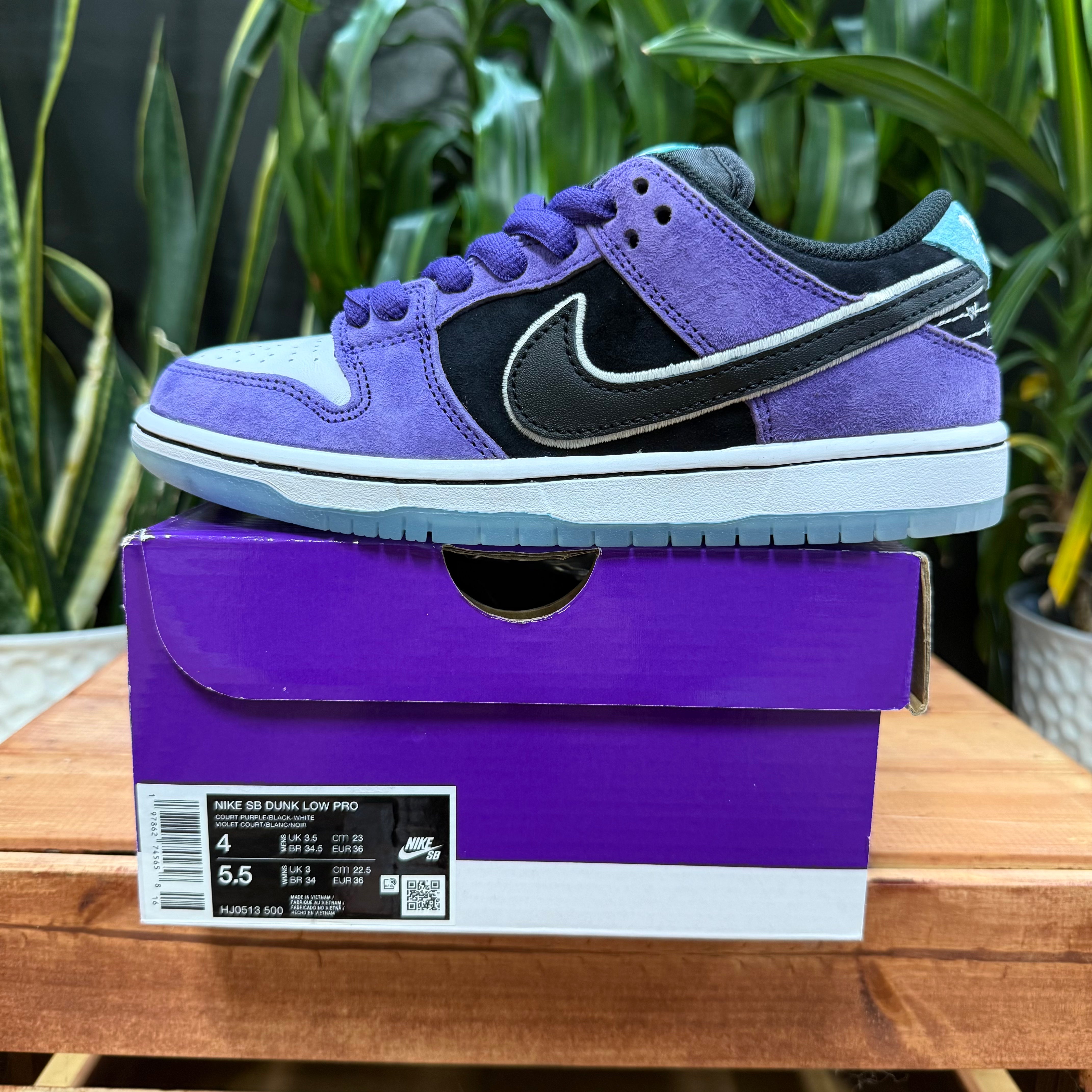 Haley Wilson x Nike SB Dunk Low ‘Court Purple’, Mens 4, W6.5