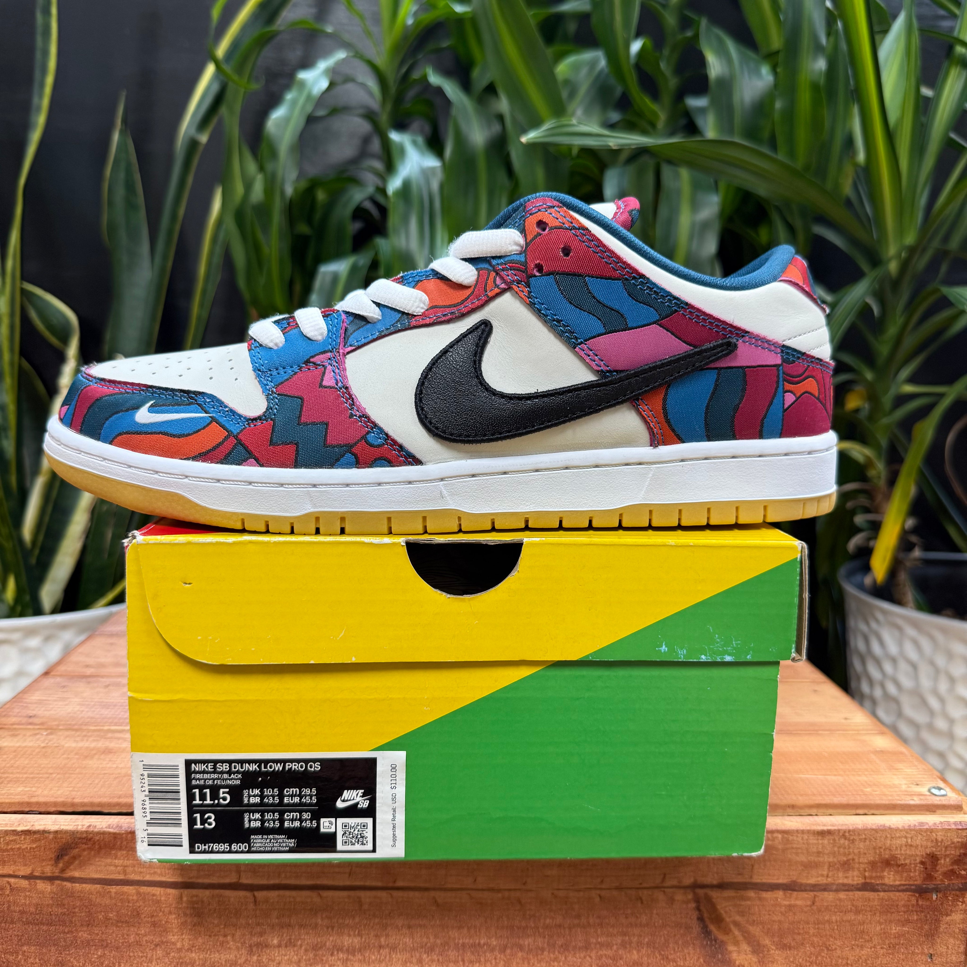 Nike Dunk Low Pro SB x Parra 'Abstract Art', Mens 11.5, W13