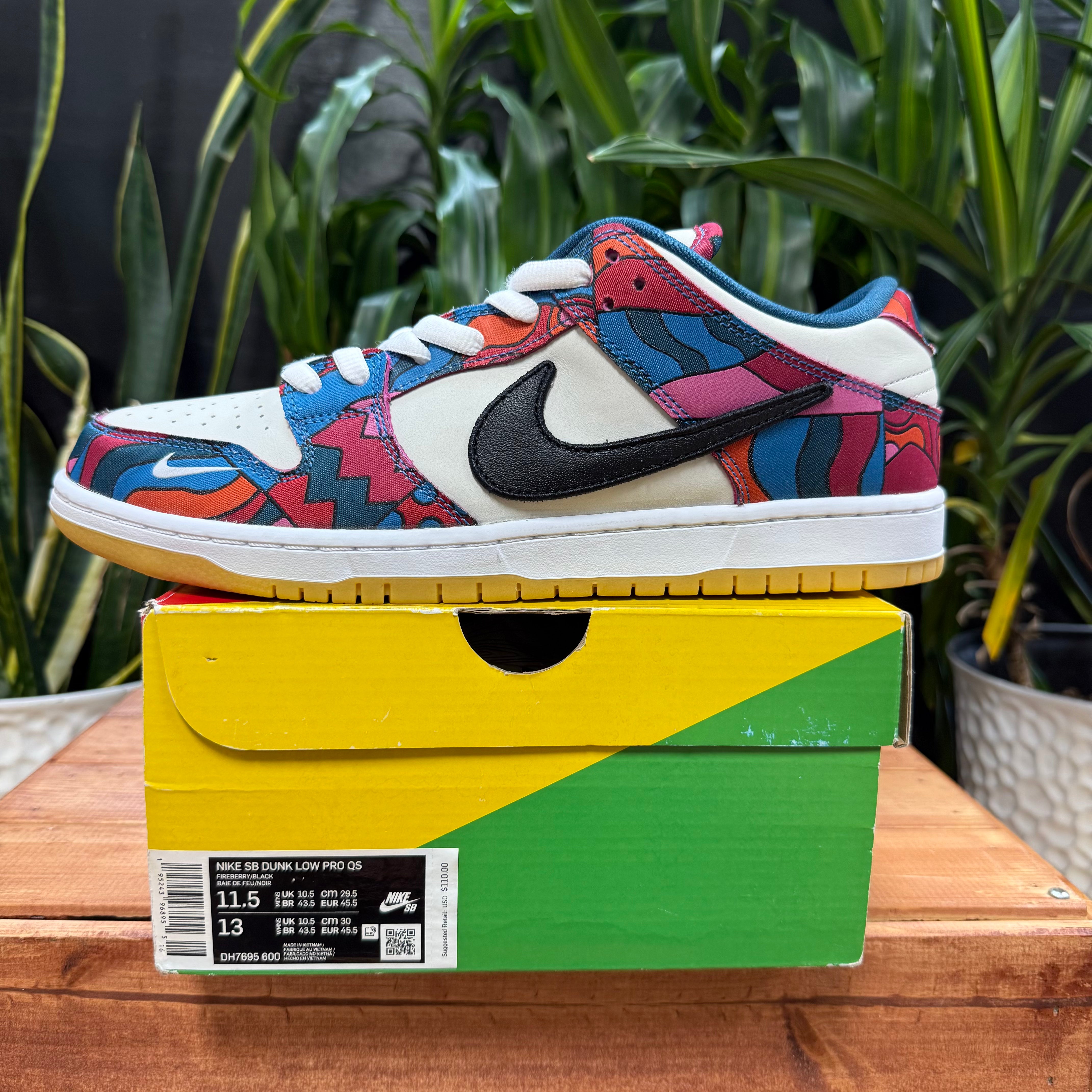 Nike Dunk Low Pro SB x Parra 'Abstract Art', Mens 11.5, W13