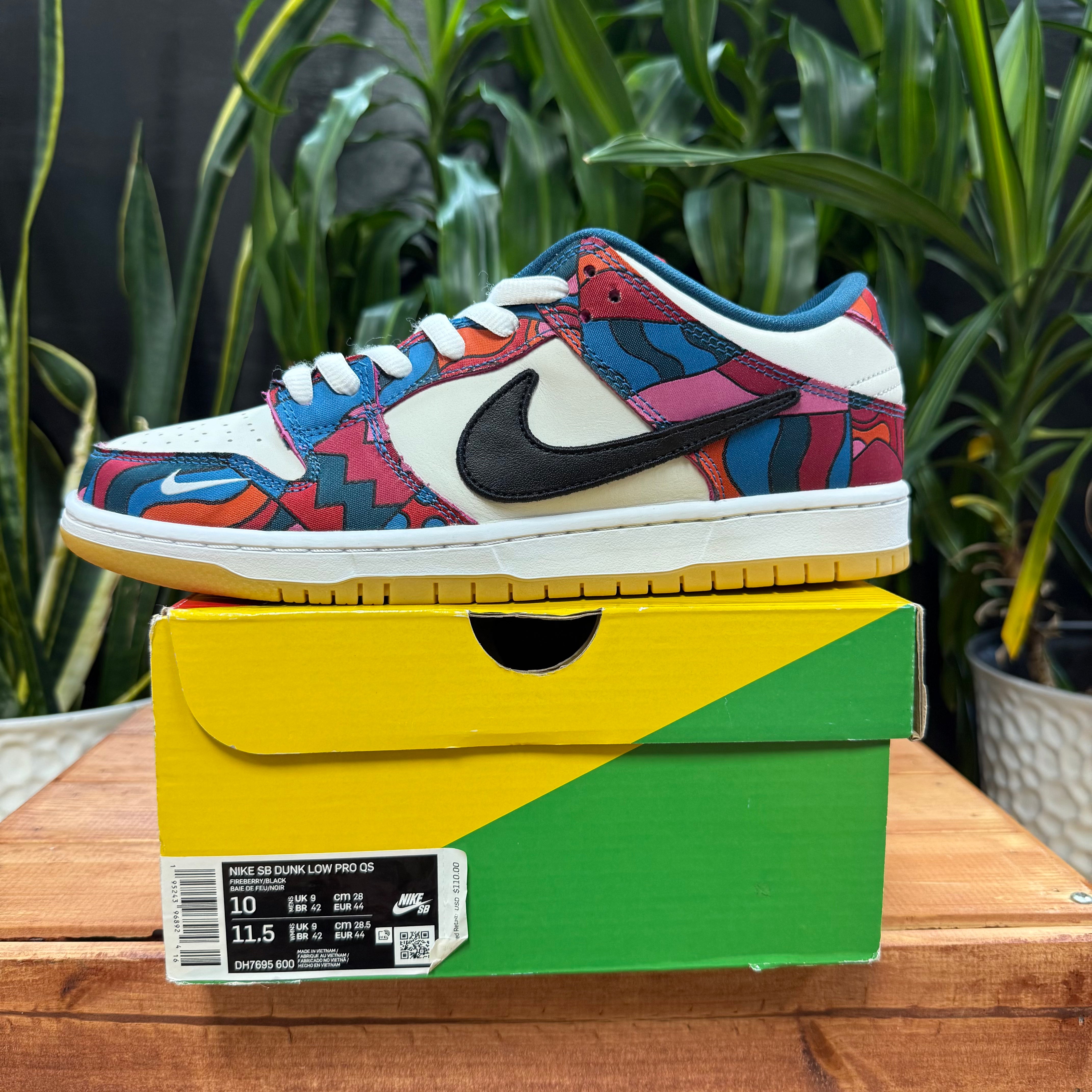 Nike Dunk Low Pro SB x Parra 'Abstract Art', Mens 10, W11.5