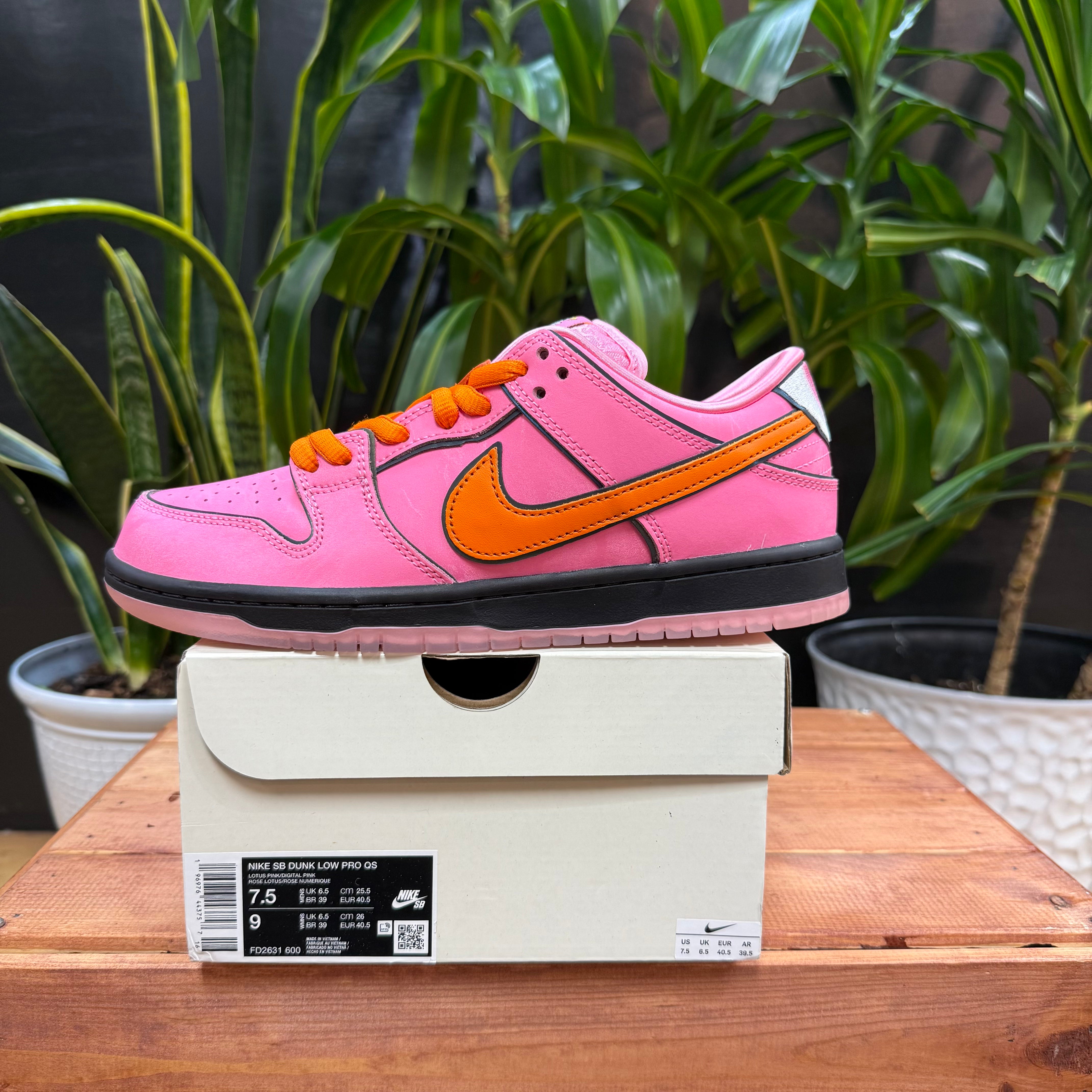 Nike SB Dunk Low x The Powerpuff Girls 'Blossom', Mens 7.5, W9