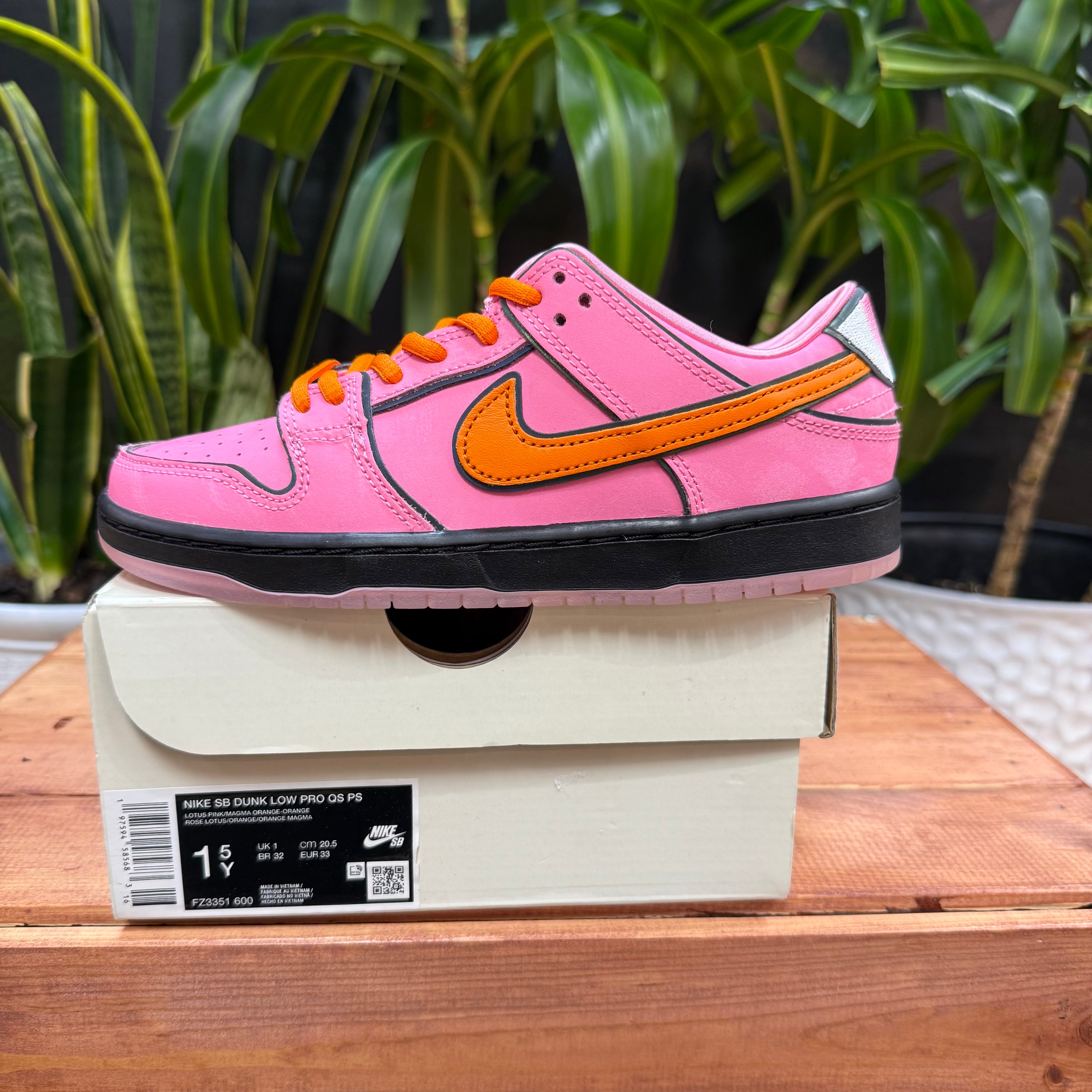 Nike SB Dunk Low x The Powerpuff Girls 'Blossom', 1.5Y
