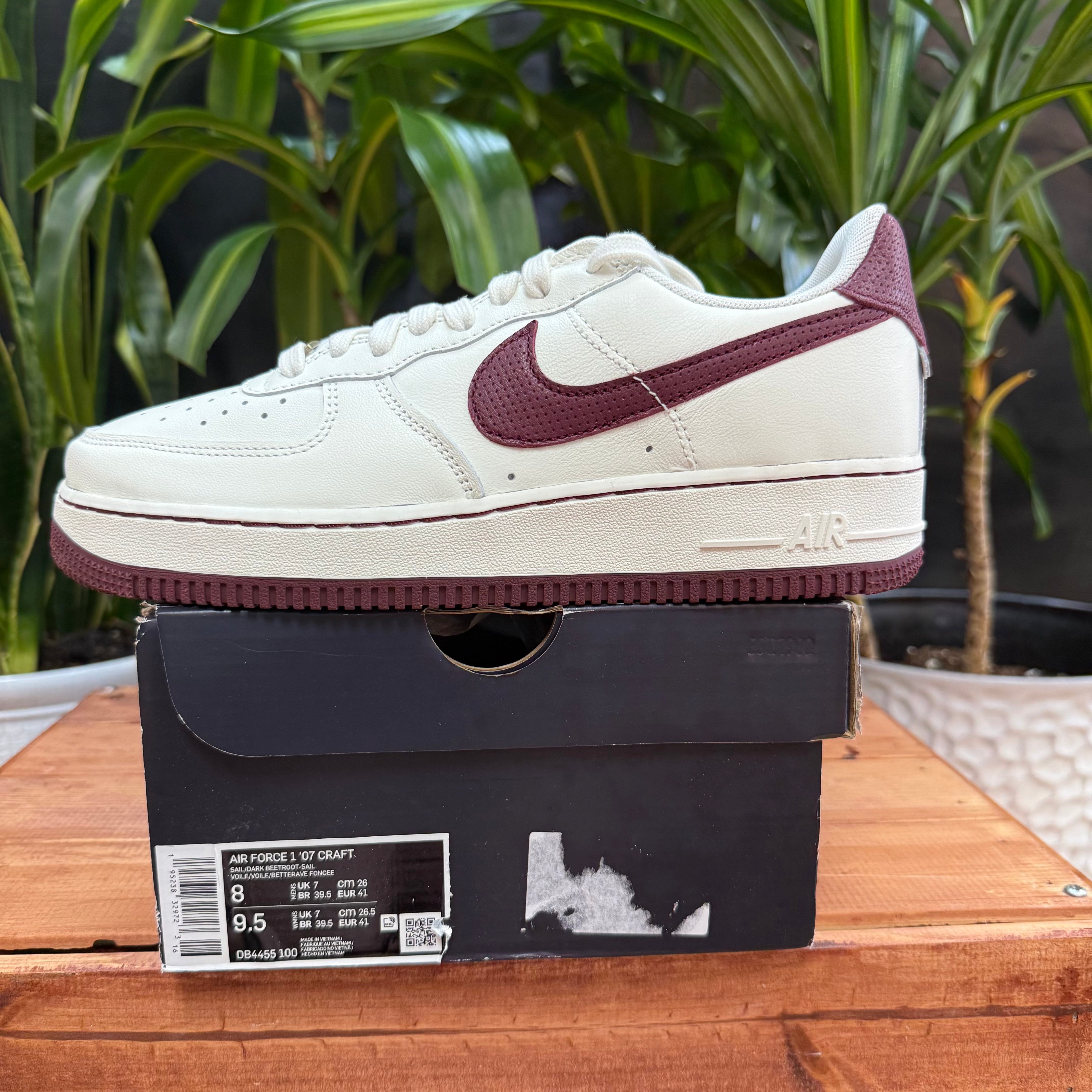 Nike Air Force 1 '07 'Craft Dark Beetroot', Mens 8, W9.5