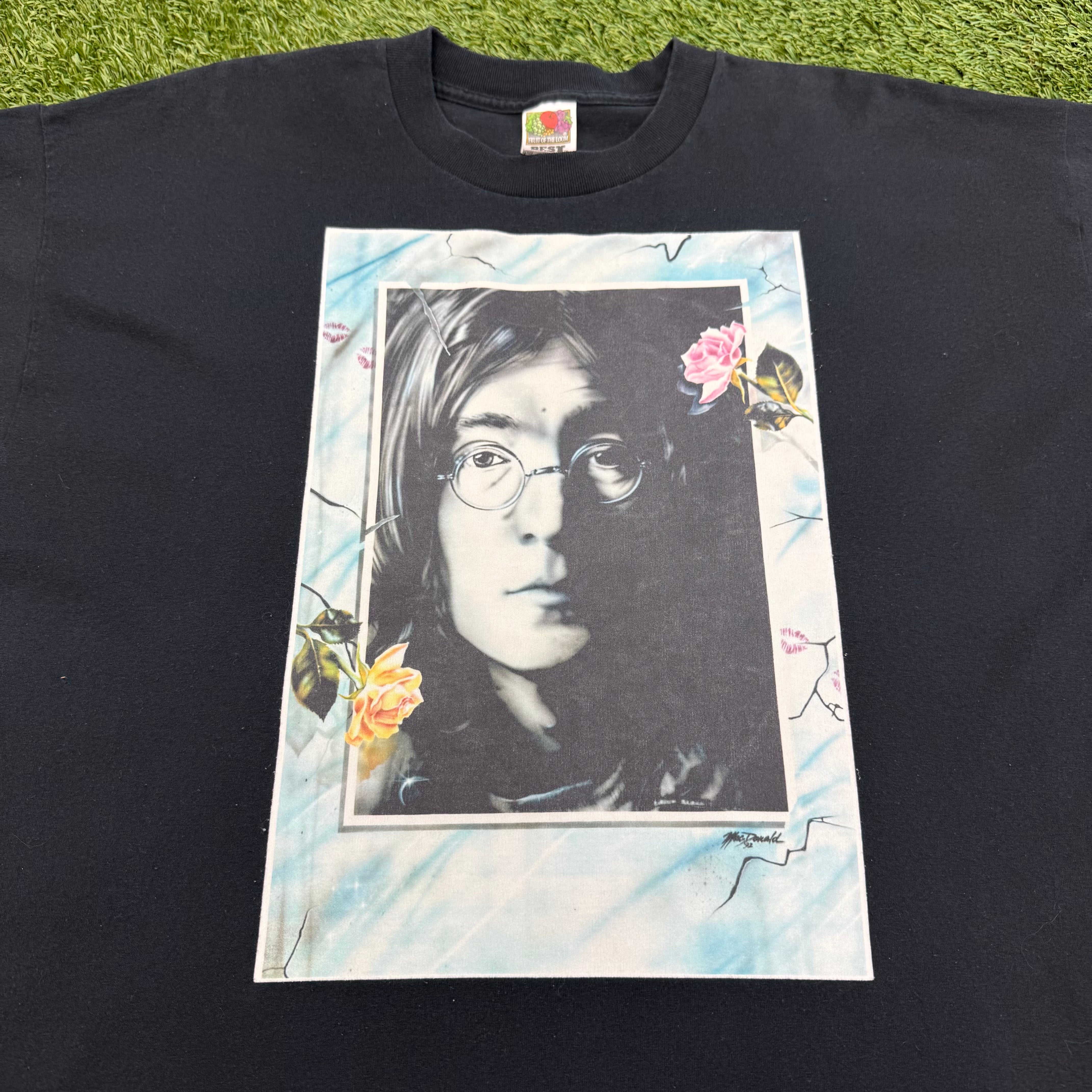 Vintage John Lennon '92 Portrait T-shirt, XXL