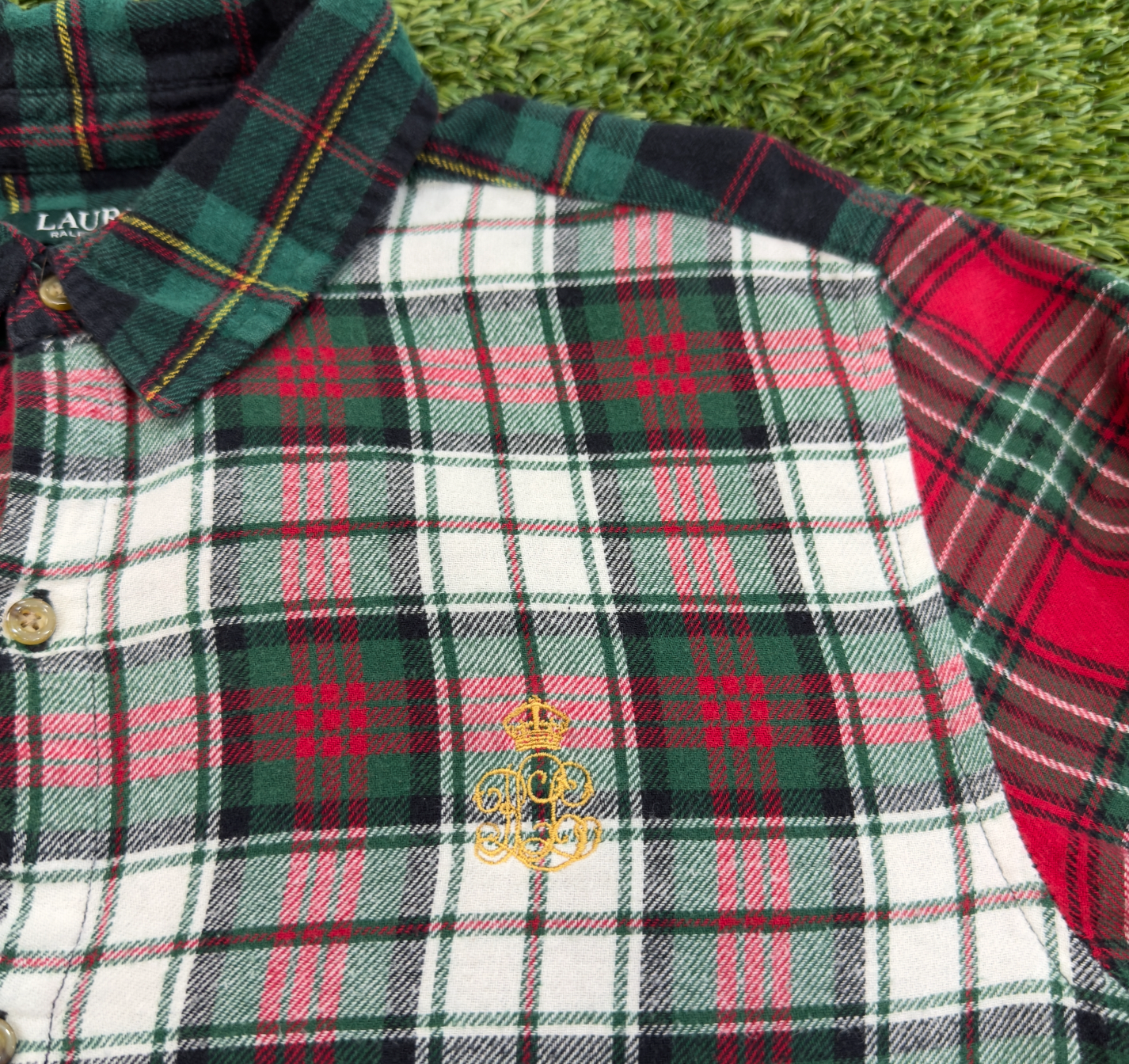 Vintage Ralph Lauren Multi Plaid Button Down, M