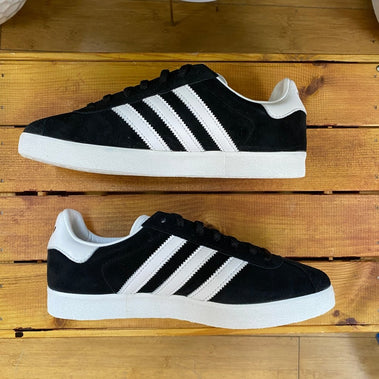 Adidas Gazelle 85 Black Suede Mens 7 W8.5 Banana Stand