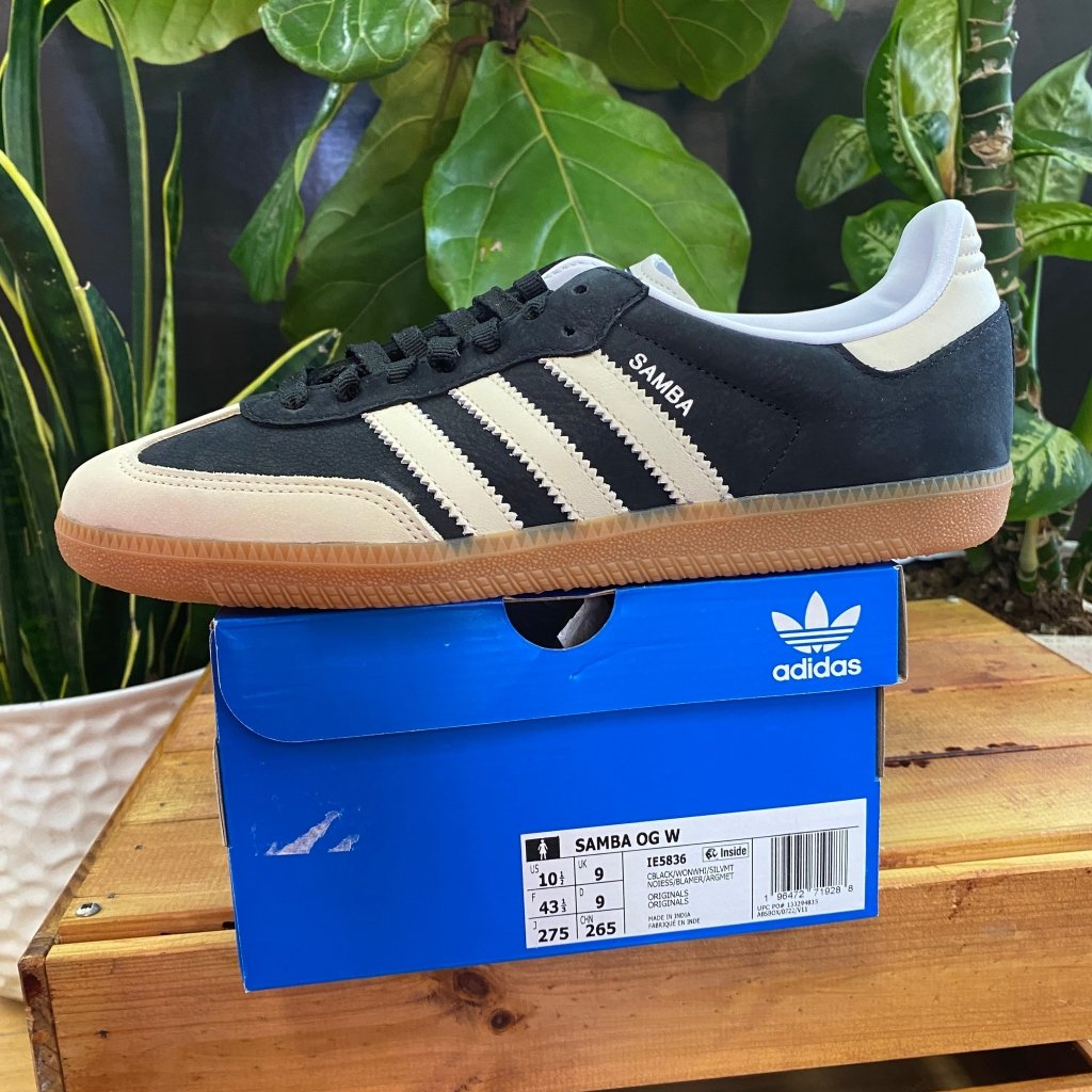 Adidas Samba OG Black / Wonder White, Mens 9, W10.5 - Banana Stand