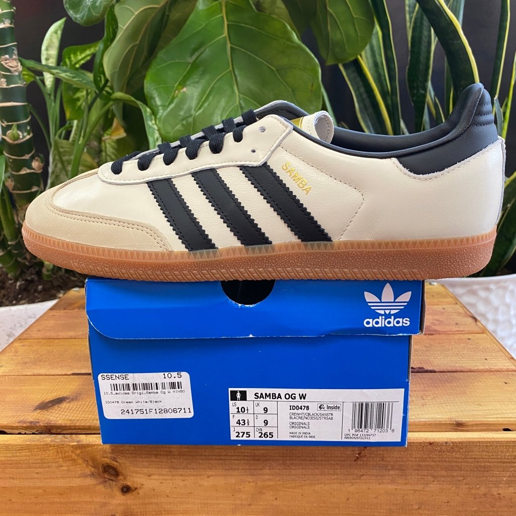 Adidas Samba OG Shoes, Cream, Mens 10.5, W12 - Banana Stand