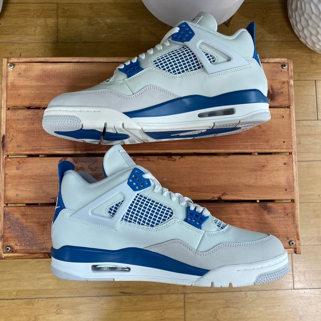 Air Jordan 4 Retro Military Blue 2024, Mens 12, W13.5 - Banana Stand