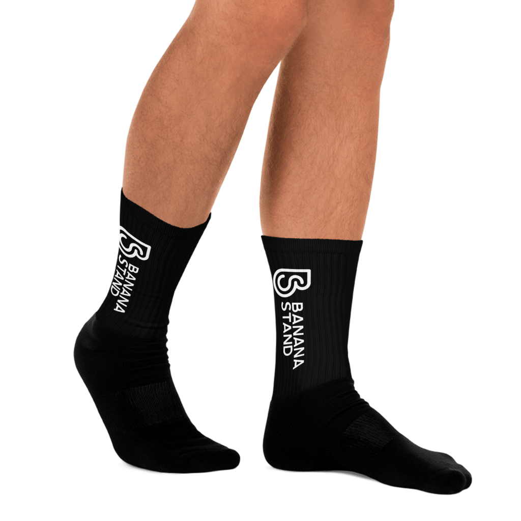 Banana Stand Black Socks with Logo - Banana Stand