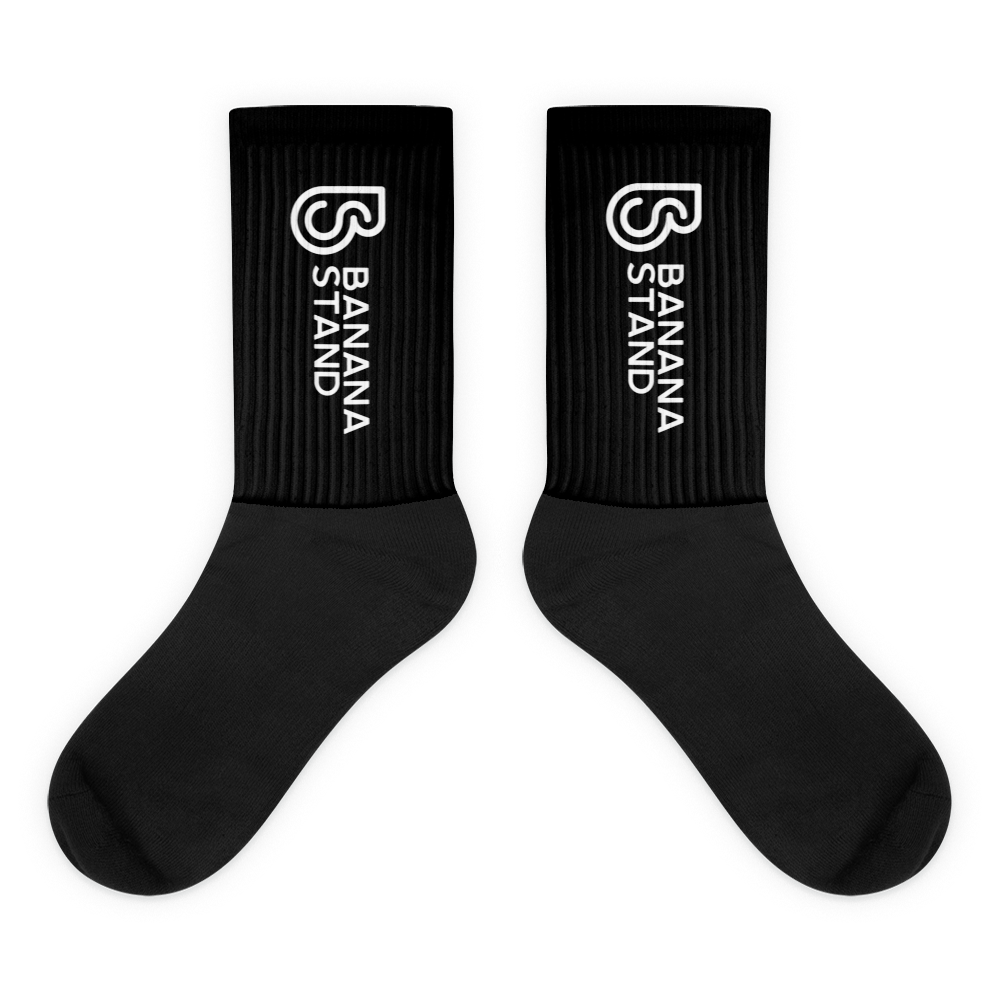 Banana Stand Black Socks with Logo - Banana Stand