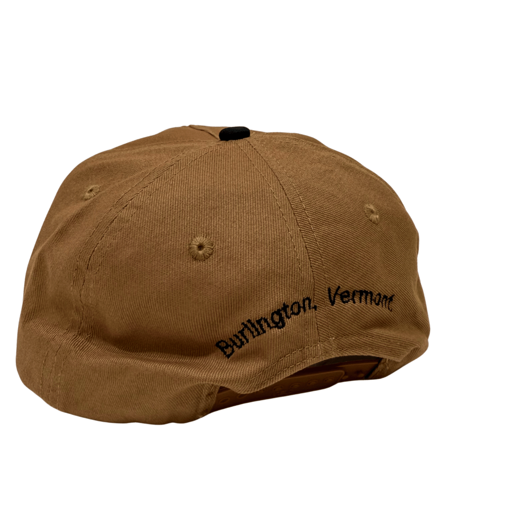 Banana Stand Brown/Black Snapback Hat with Burlington, Vermont - Banana Stand