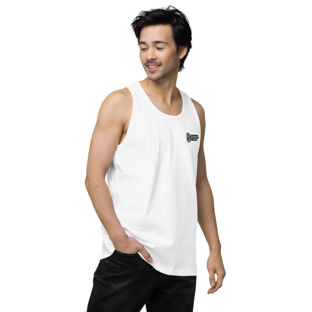 Banana Stand Relaxed Fit Tank Top, White - Banana Stand