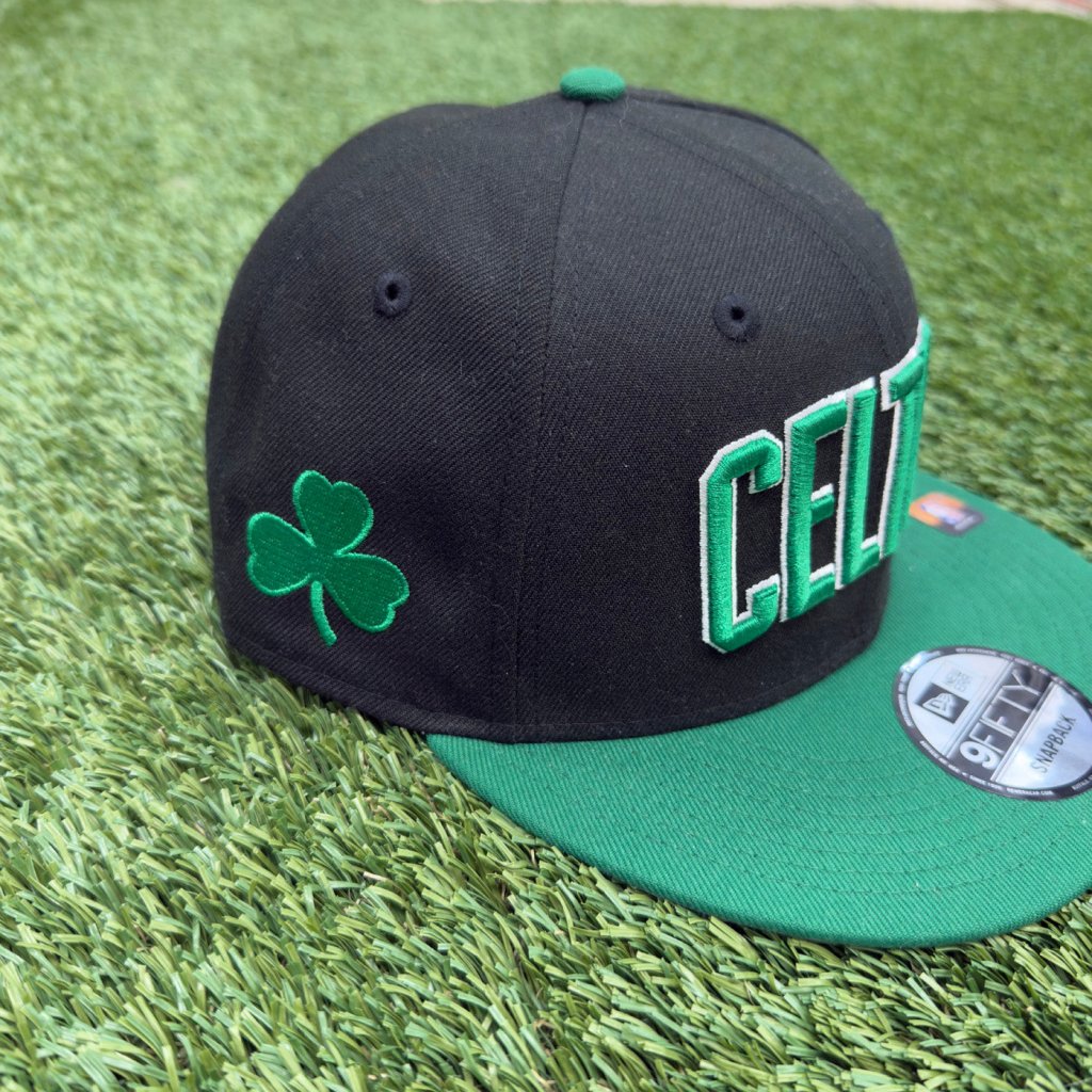 Black and Green Celtics Snapback Hat - Banana Stand