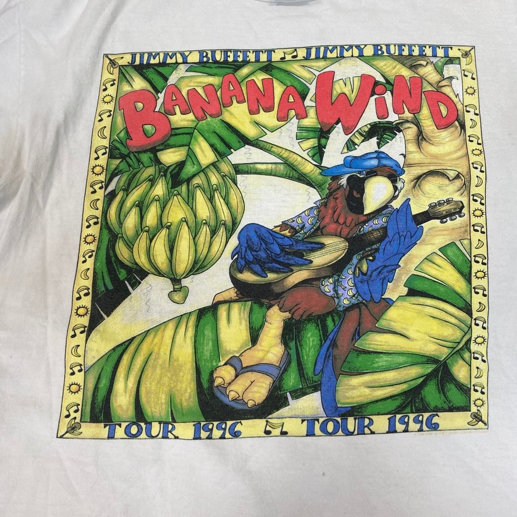 Jimmy Buffet Banana Wind 1996 Tour Shirt, L - Banana Stand