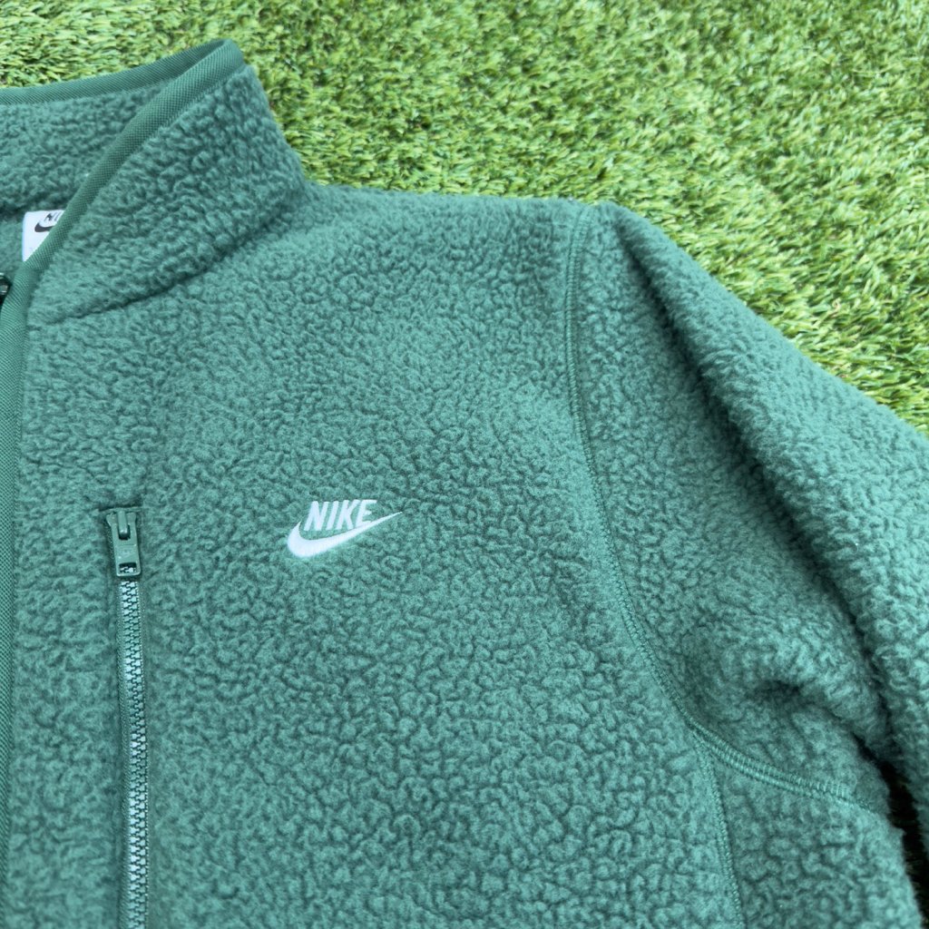 Nike Fleece Zip Up Jacket - Green, L - Banana Stand