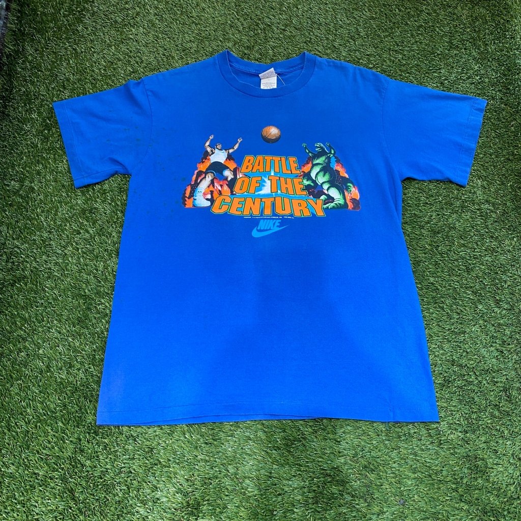 Nike Vintage 1992 Barkley vs. Godzilla Short Sleeve Shirt, XL - Banana Stand