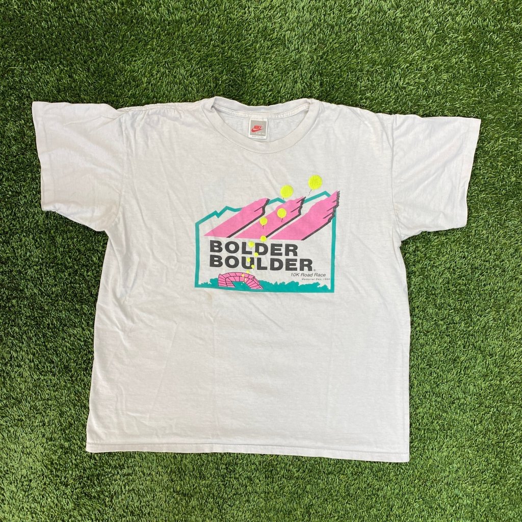 Nike Vintage 'Bolder Boulder' 90s 10k Road Race Shirt, L - Banana Stand