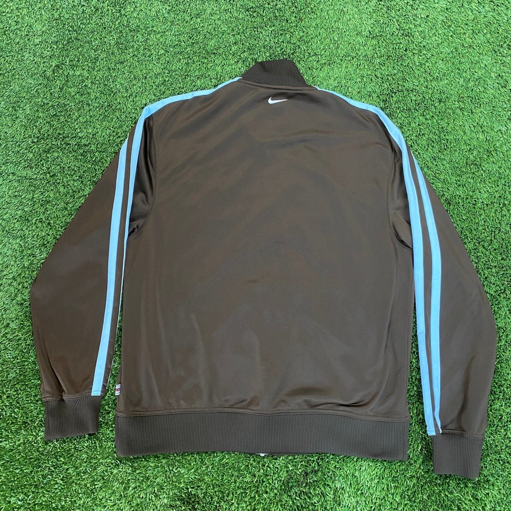 Nike Vintage Brown and Blue Track Zip Up Jacket, XXL - Banana Stand