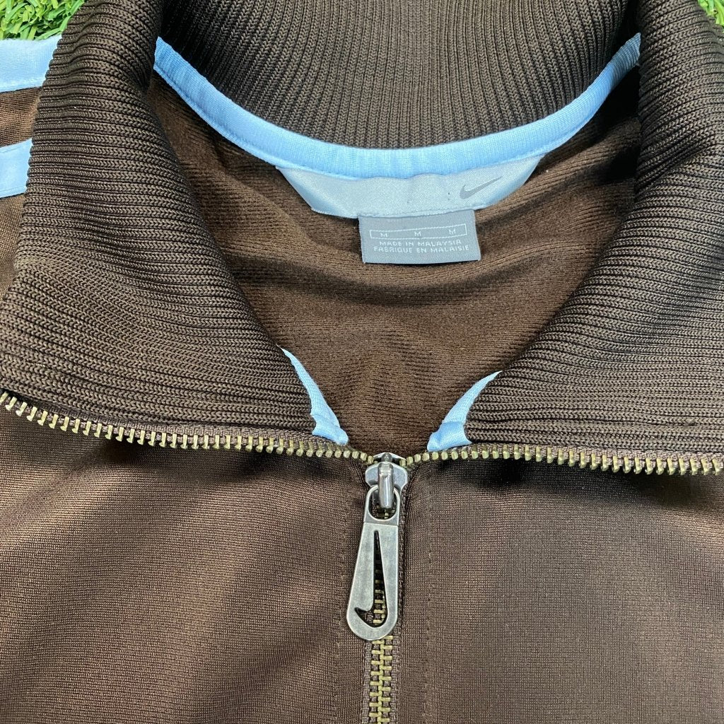 Nike Vintage Brown and Blue Track Zip Up Jacket, XXL - Banana Stand