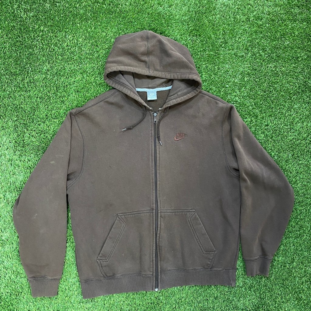 Nike Vintage Brown Zip Up Hoodie, XL - Banana Stand