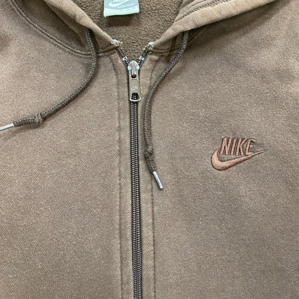 Nike Vintage Brown Zip Up Hoodie, XL - Banana Stand