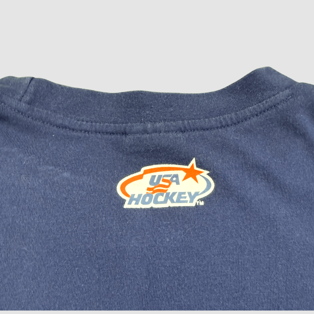 Nike Vintage Center Swoosh USA Hockey Navy Short Sleeve, L - Banana Stand