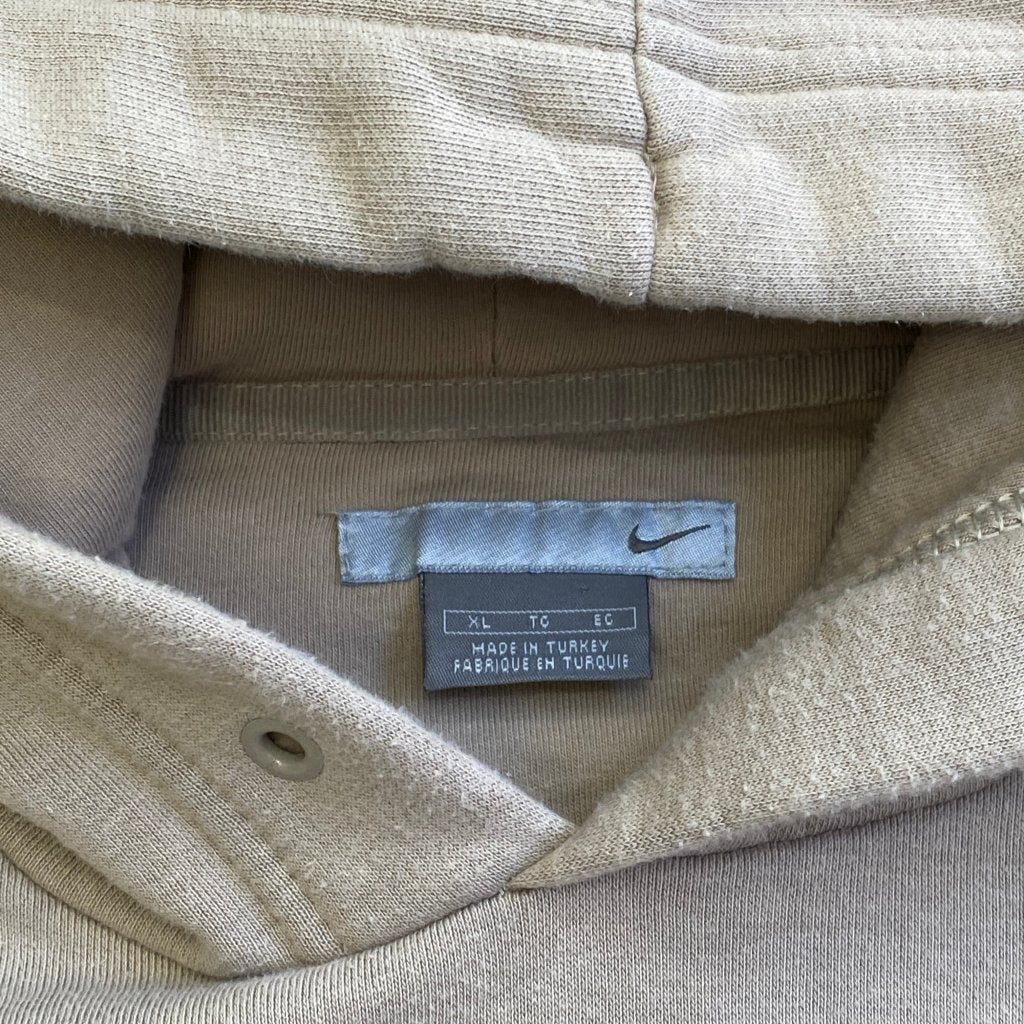 Nike Vintage Cream/Tan Hoodie Early 00's, XL - Banana Stand