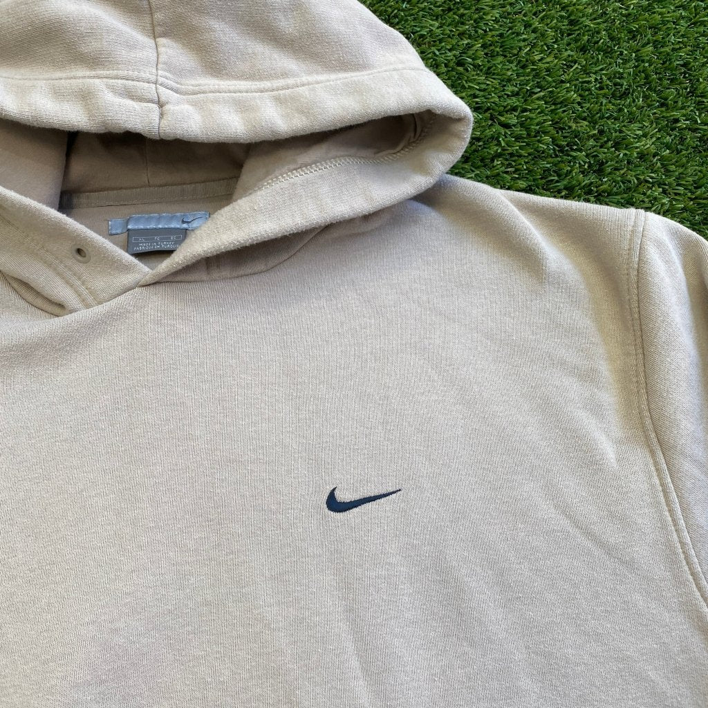 Nike Vintage Cream/Tan Hoodie Early 00's, XL - Banana Stand