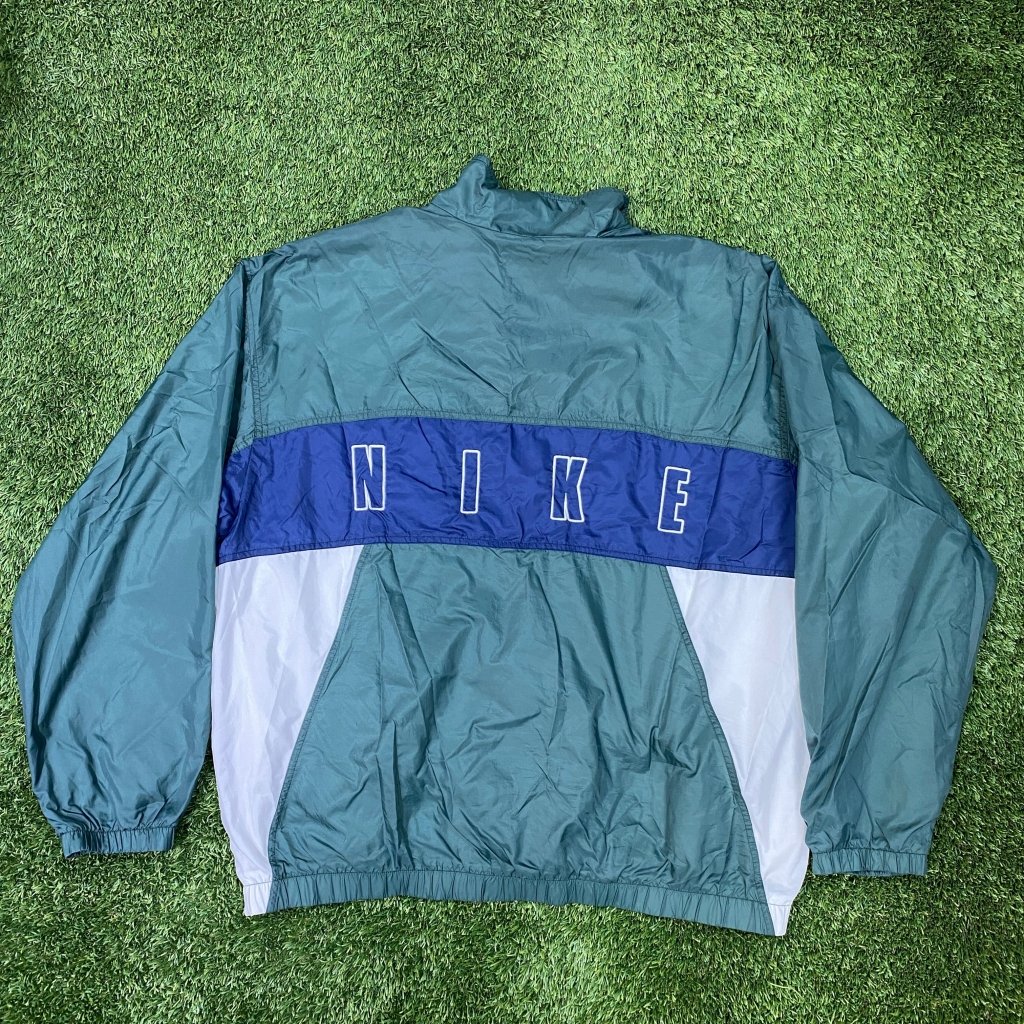 Nike Vintage Green and Blue Windbreaker, XXL - Banana Stand