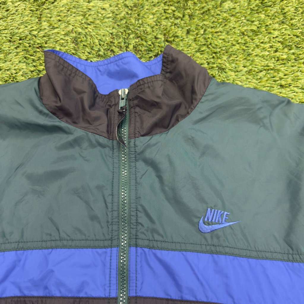 Nike Vintage Green, Black, Blue Windbreaker, XL - Banana Stand