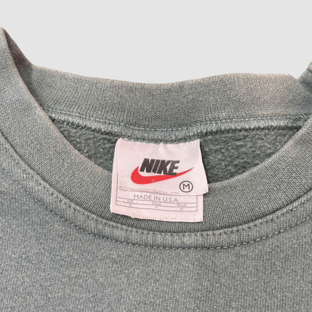 Nike Vintage Green Crewneck with Yellow Swoosh, M - Banana Stand