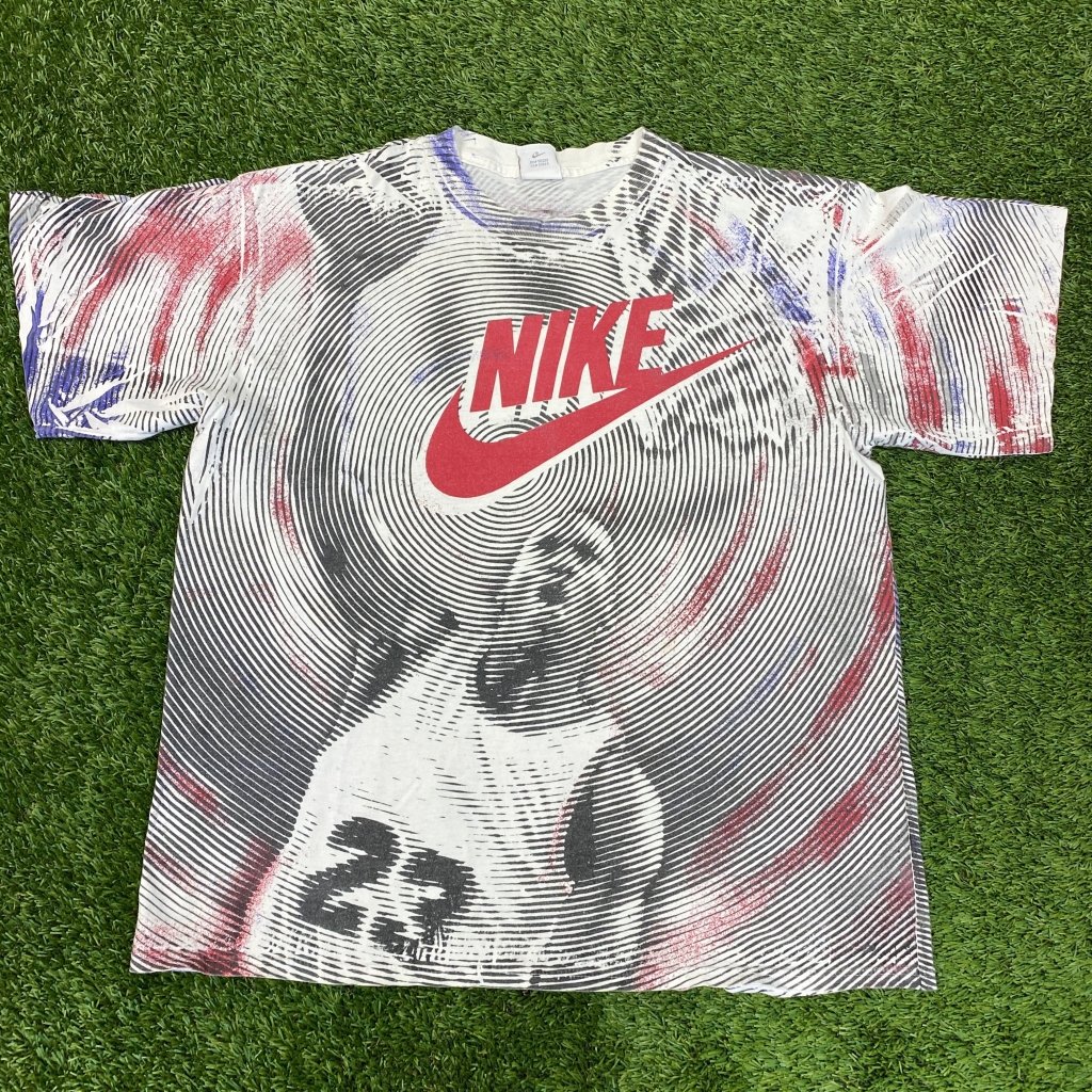 Nike Vintage Jordan Spiral Shirt, AOP Double Sided, Made in USA, Single Stitch, L - Banana Stand