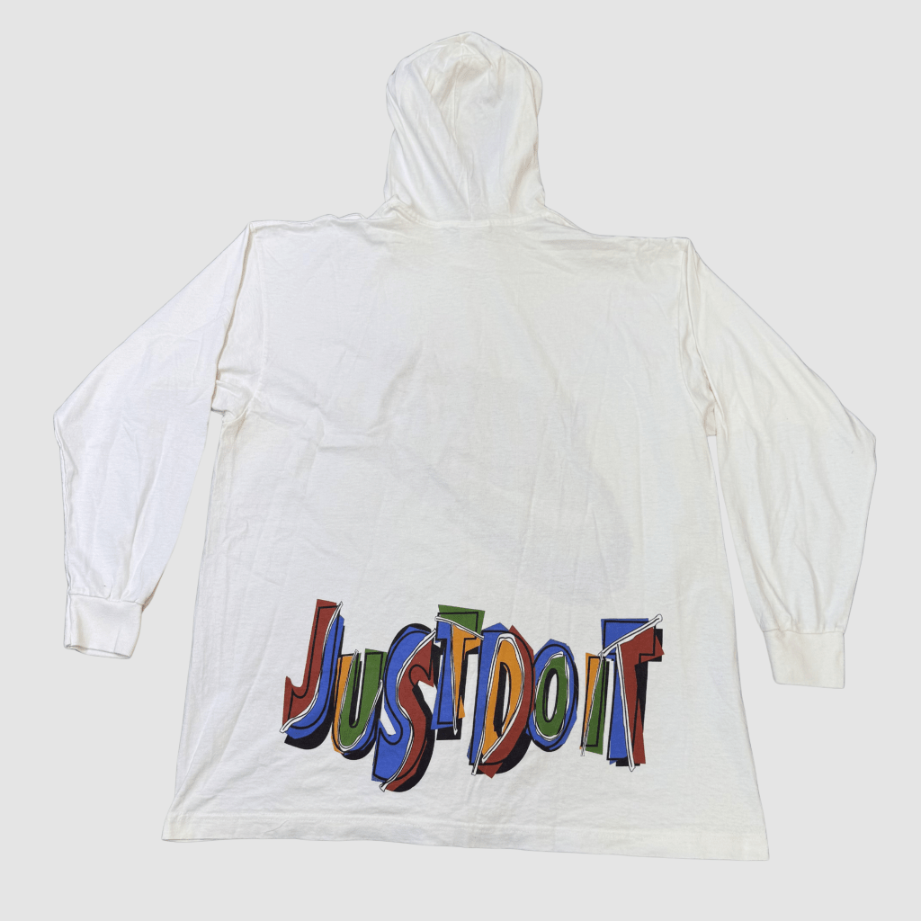 Nike Vintage 'Just Do It' White Sweatshirt, XL - Banana Stand