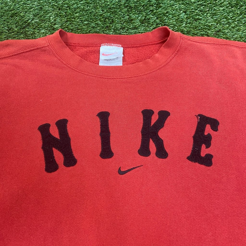 Nike Vintage Red Center Swoosh Crewneck, XL - Banana Stand