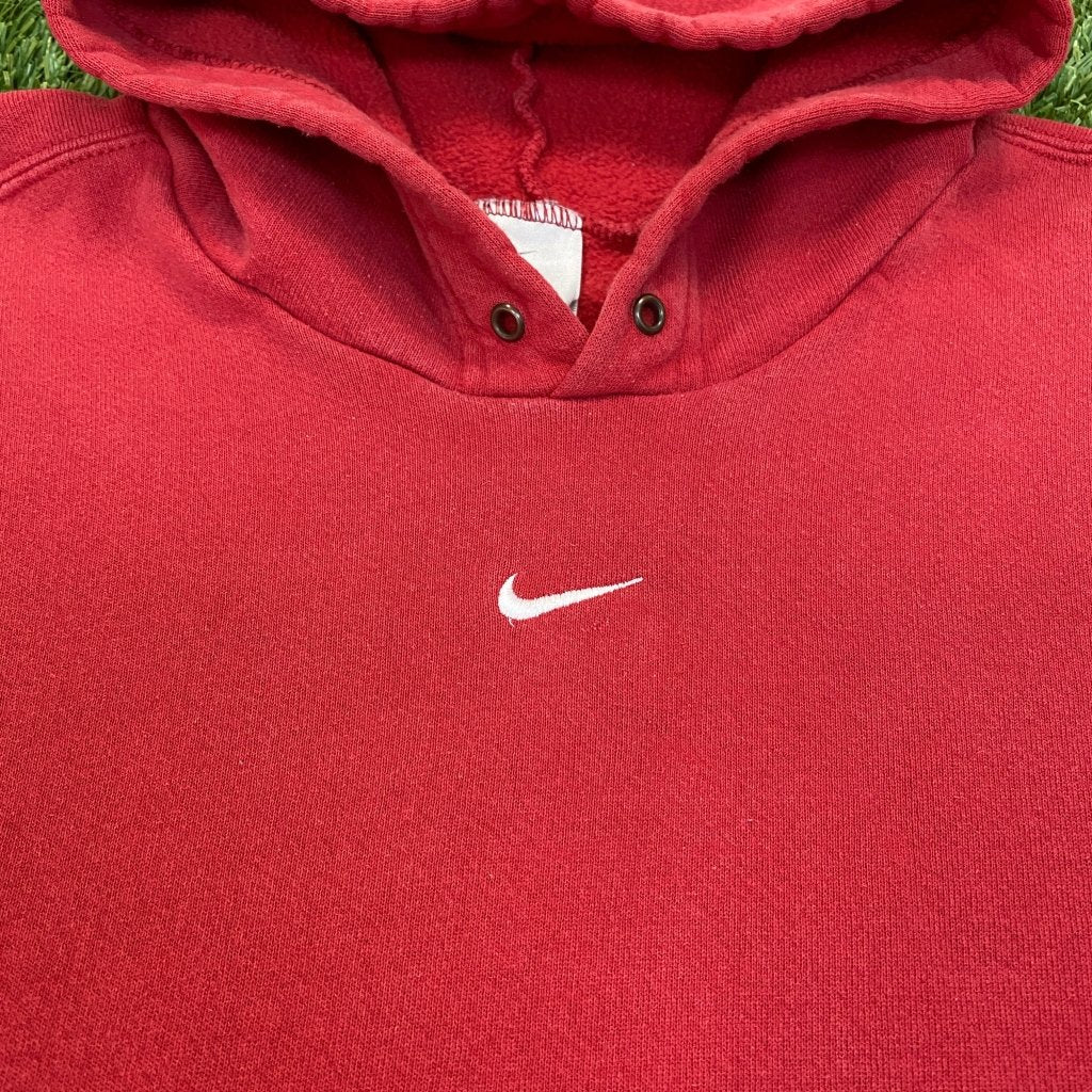 Nike Vintage Red Center Swoosh Hoodie, L - Banana Stand