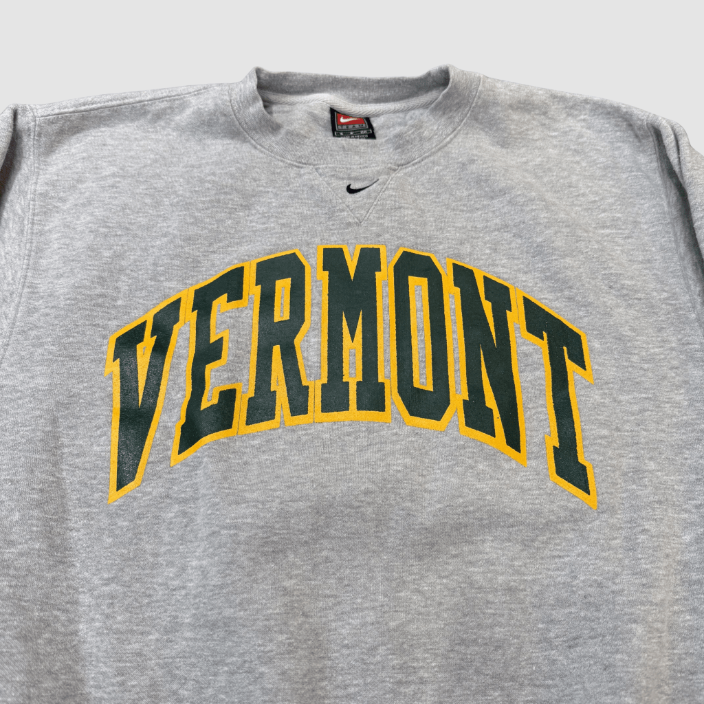 Nike Vintage University of Vermont Center Swoosh Crewneck, S - Banana Stand