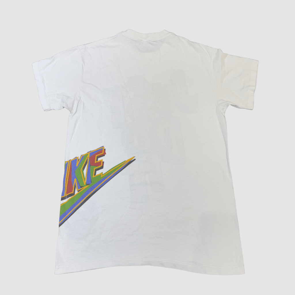 Nike Vintage White 'Just Do It' Short Sleeve Shirt, L - Banana Stand